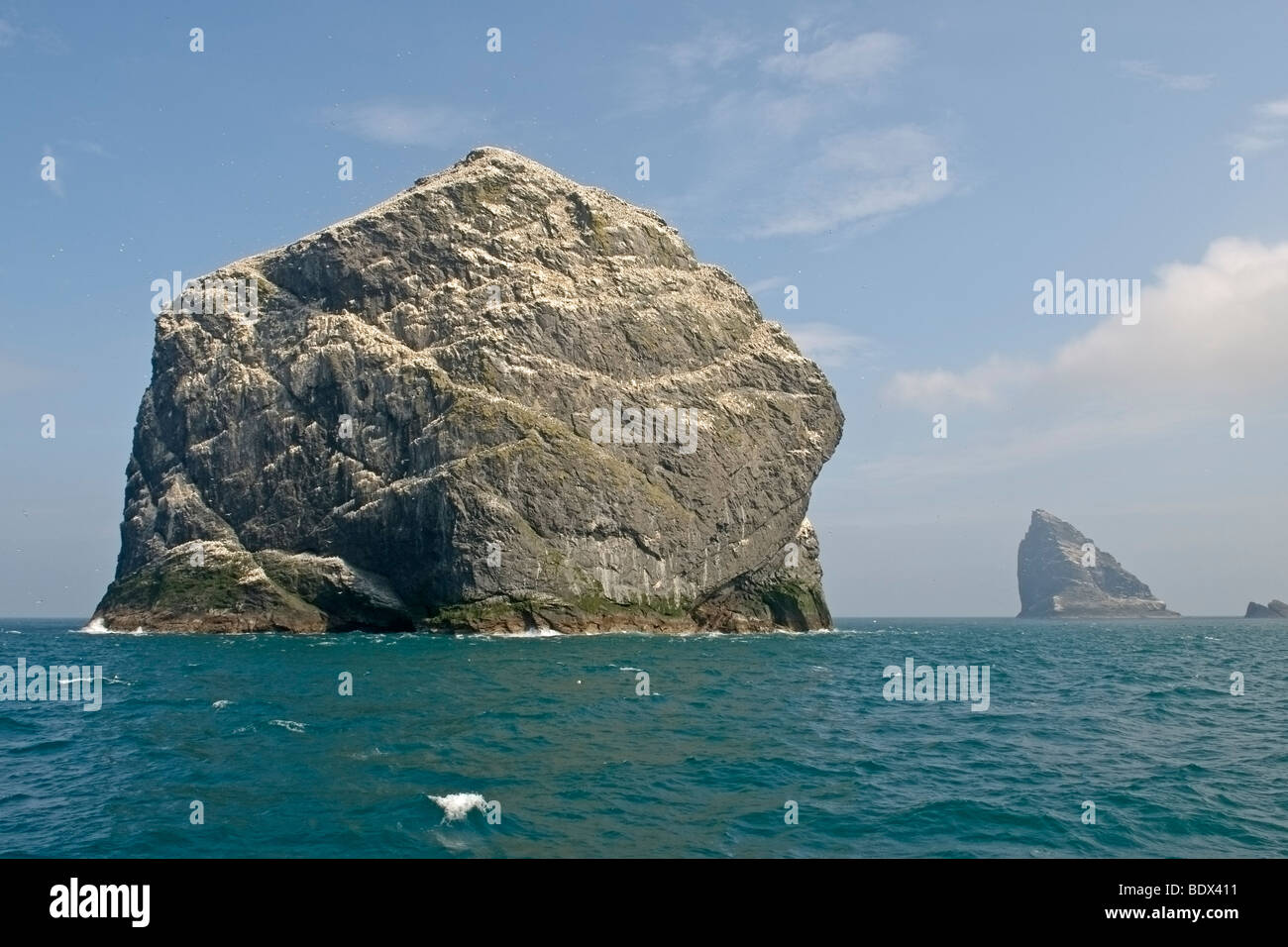 Stac Lee dans l'archipel de Saint Kilda, l'Écosse. Banque D'Images