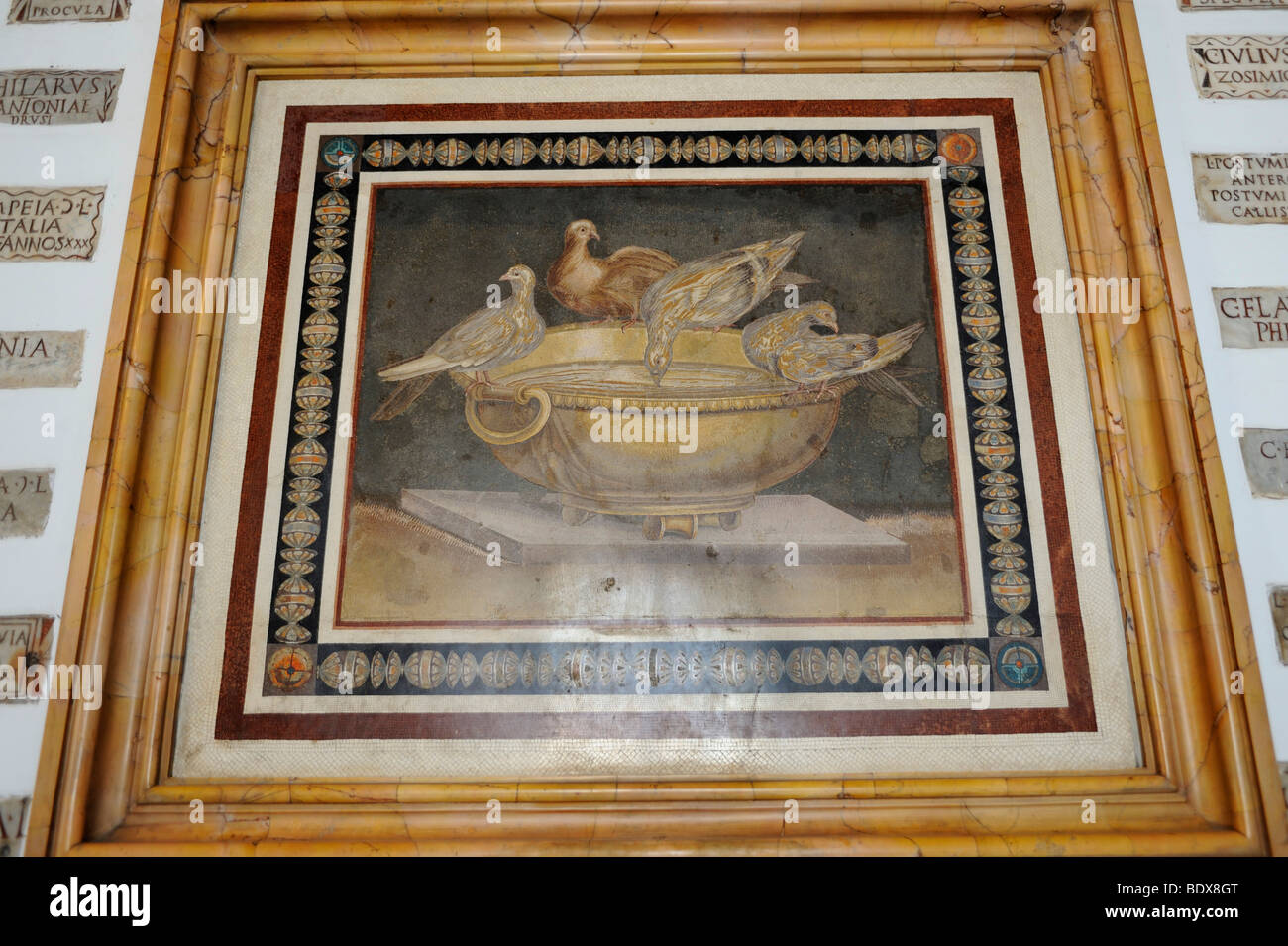 Mosaïque murale, Musées du Capitole, Rome, Italie, Europe Banque D'Images