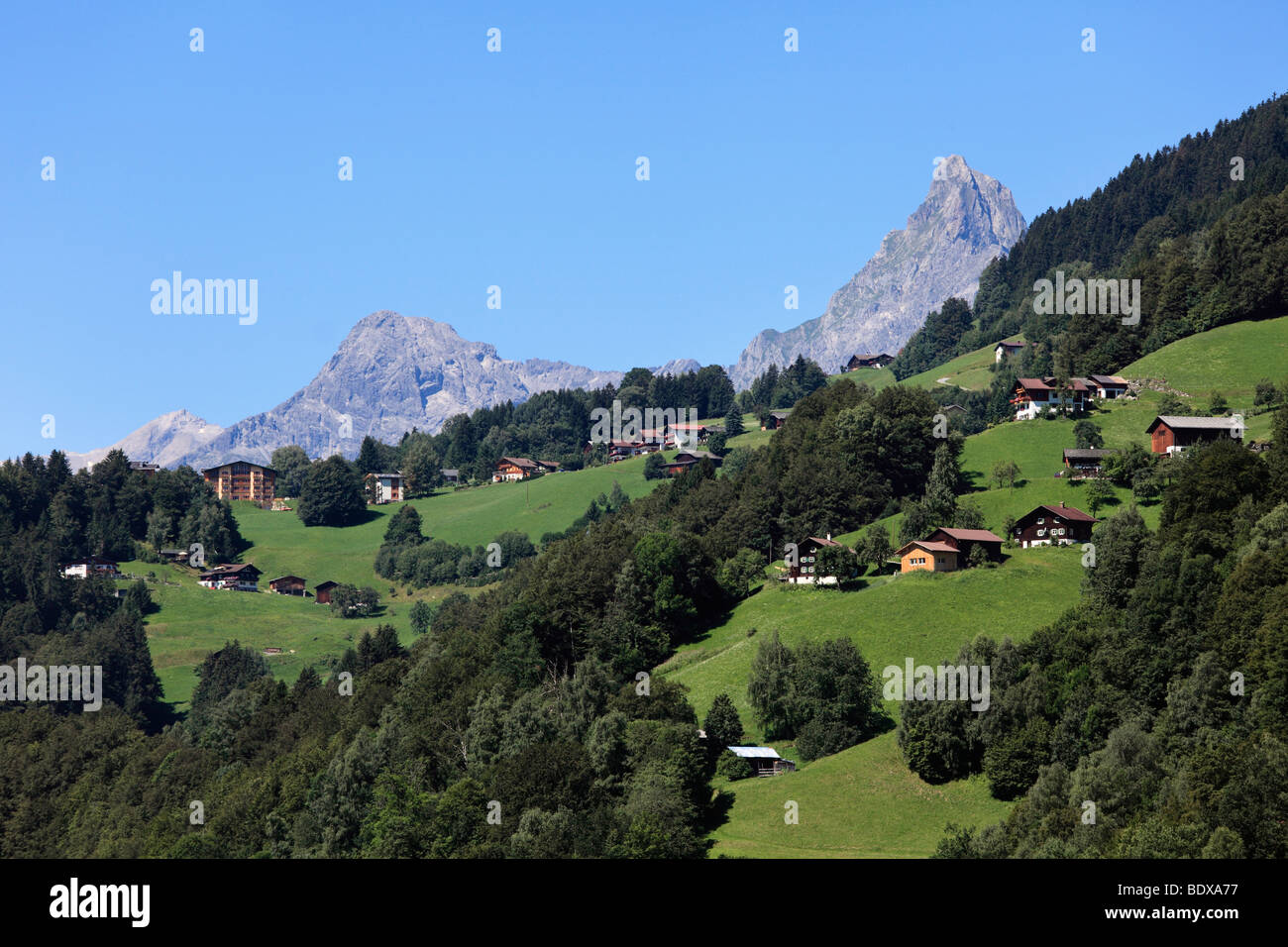 Dans la vallée de Silbertal Montafon Tschagguns Vorarlberg, Autriche, Europe Banque D'Images