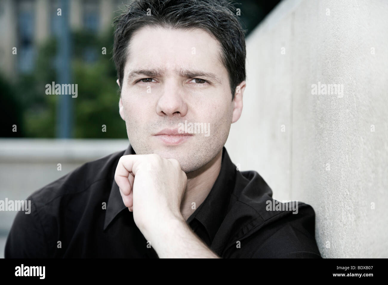 Jeune homme, portrait Banque D'Images