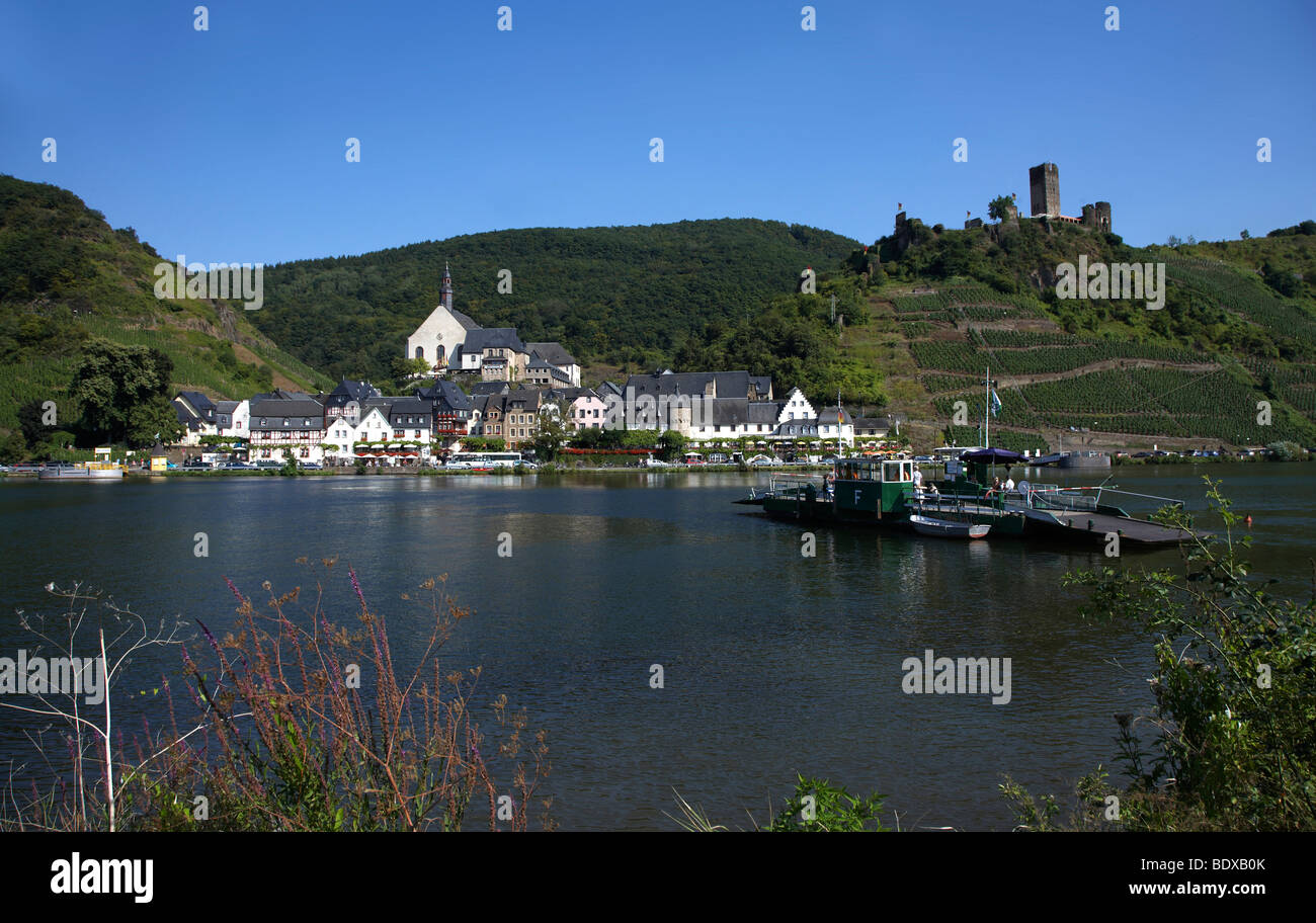 Près de la Moselle à Cochem Cochem, Rhénanie-Palatinat, Allemagne, Europe Banque D'Images