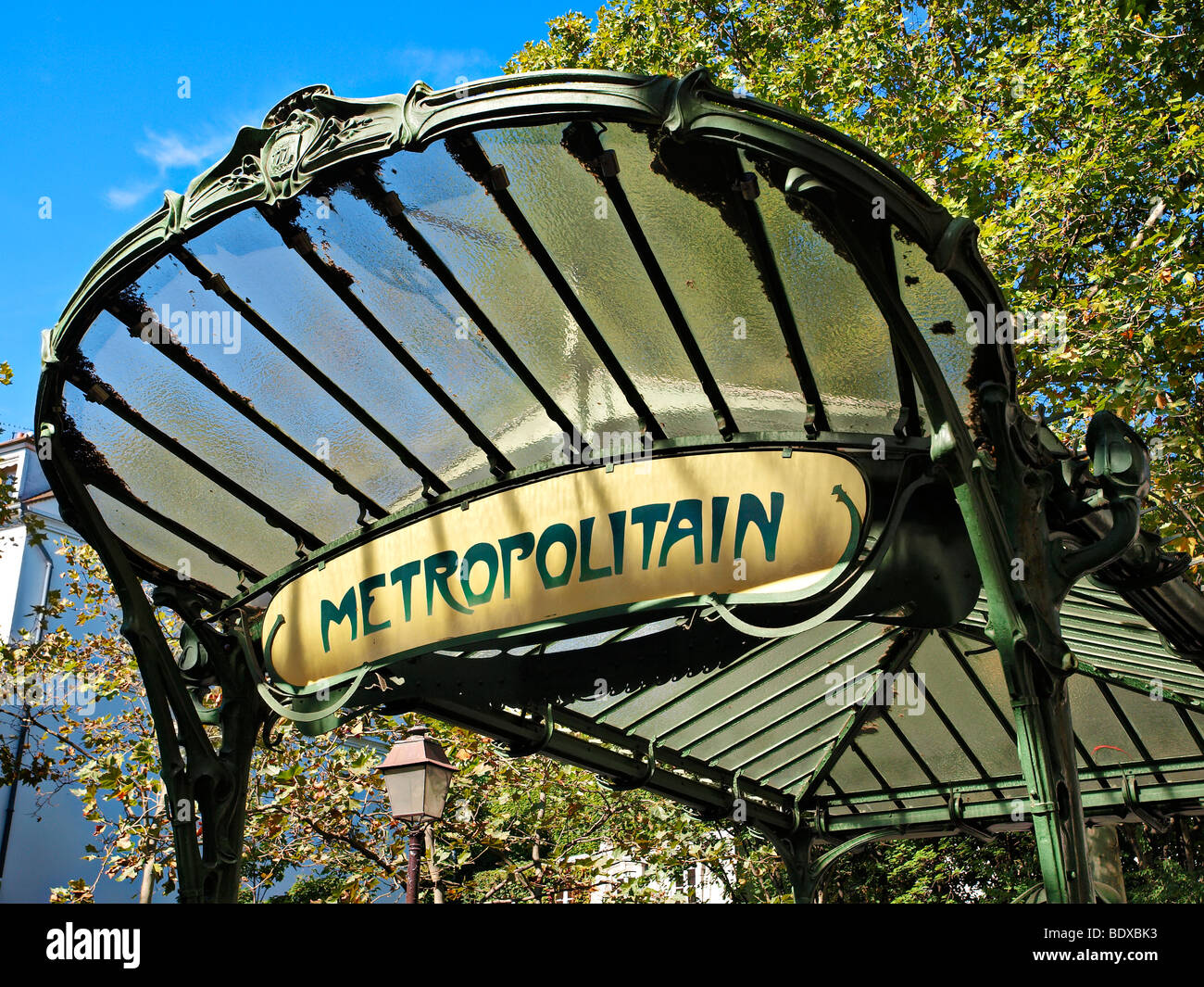 La station de métro Abbesses, Paris, France. Banque D'Images