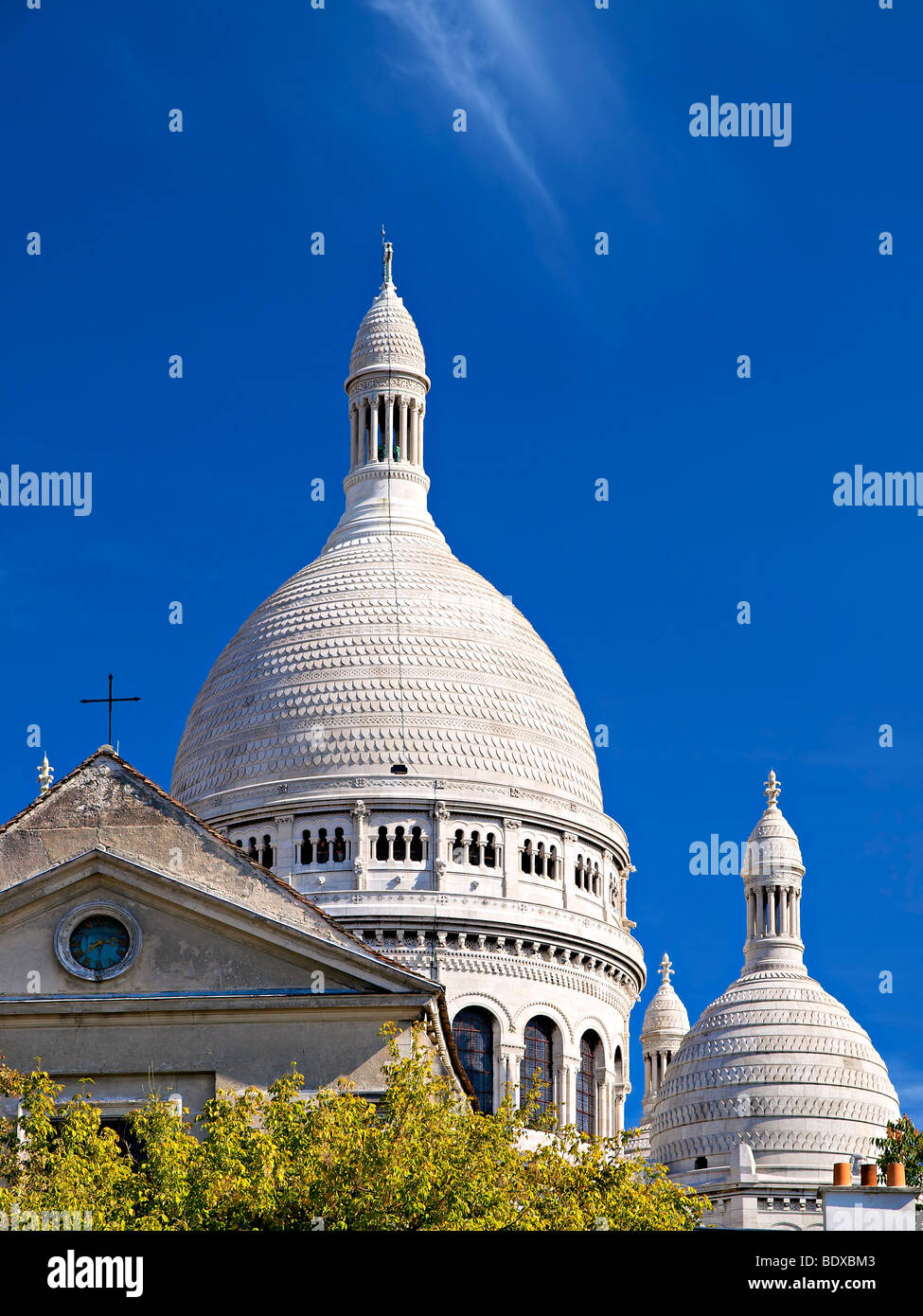 Le Sacré-Cœur à Montmartre, Paris, France. Banque D'Images