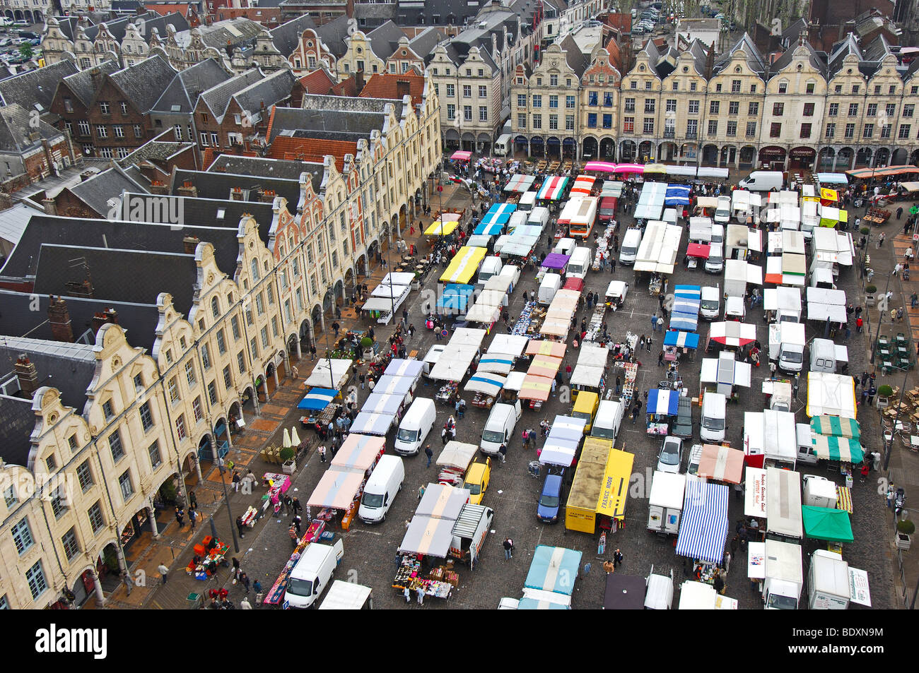 Vue aérienne d'Arras. Le NordPas de Calais, région de l'Artois. France