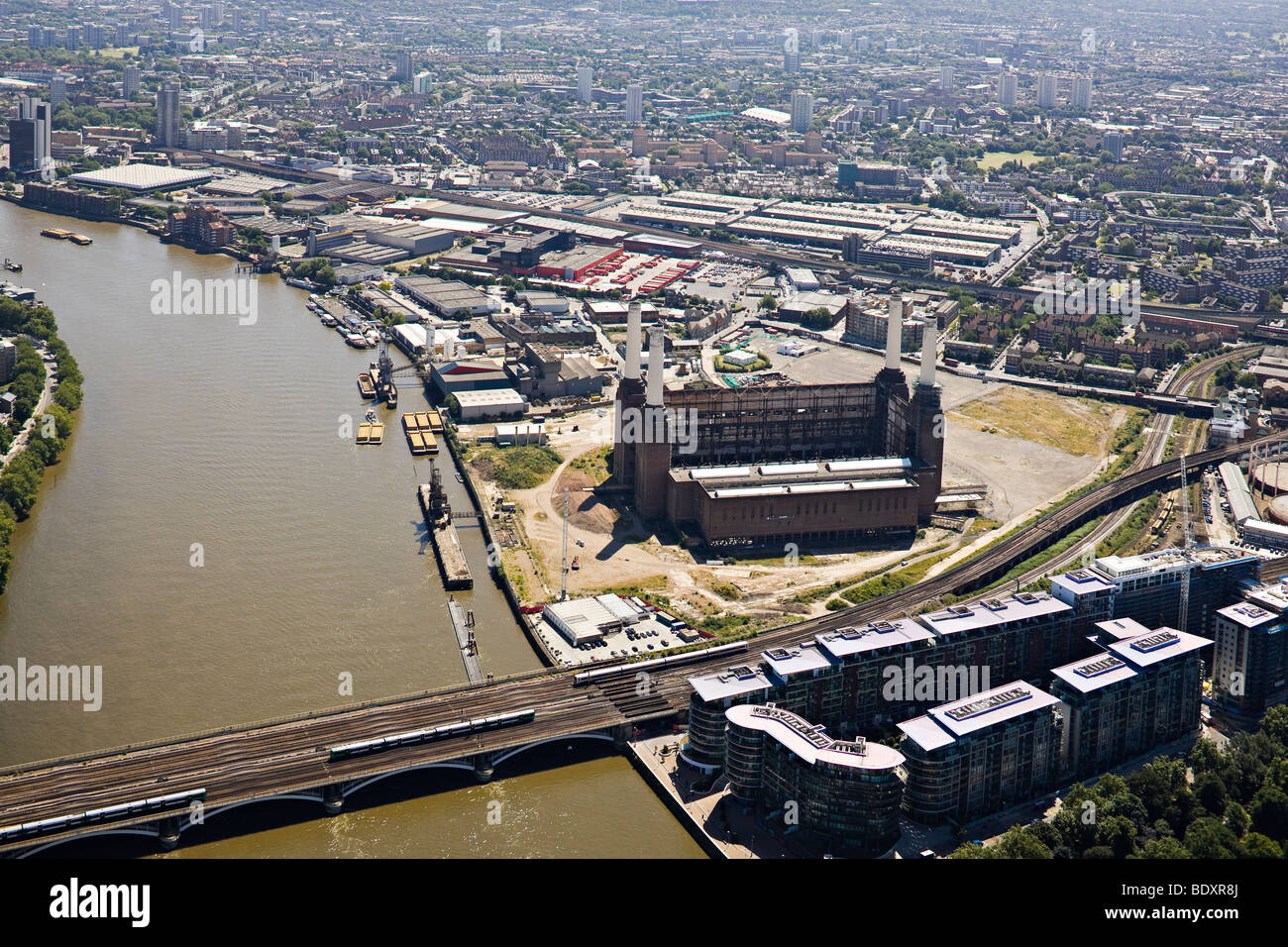 Battersea Power Station vue aérienne Banque D'Images