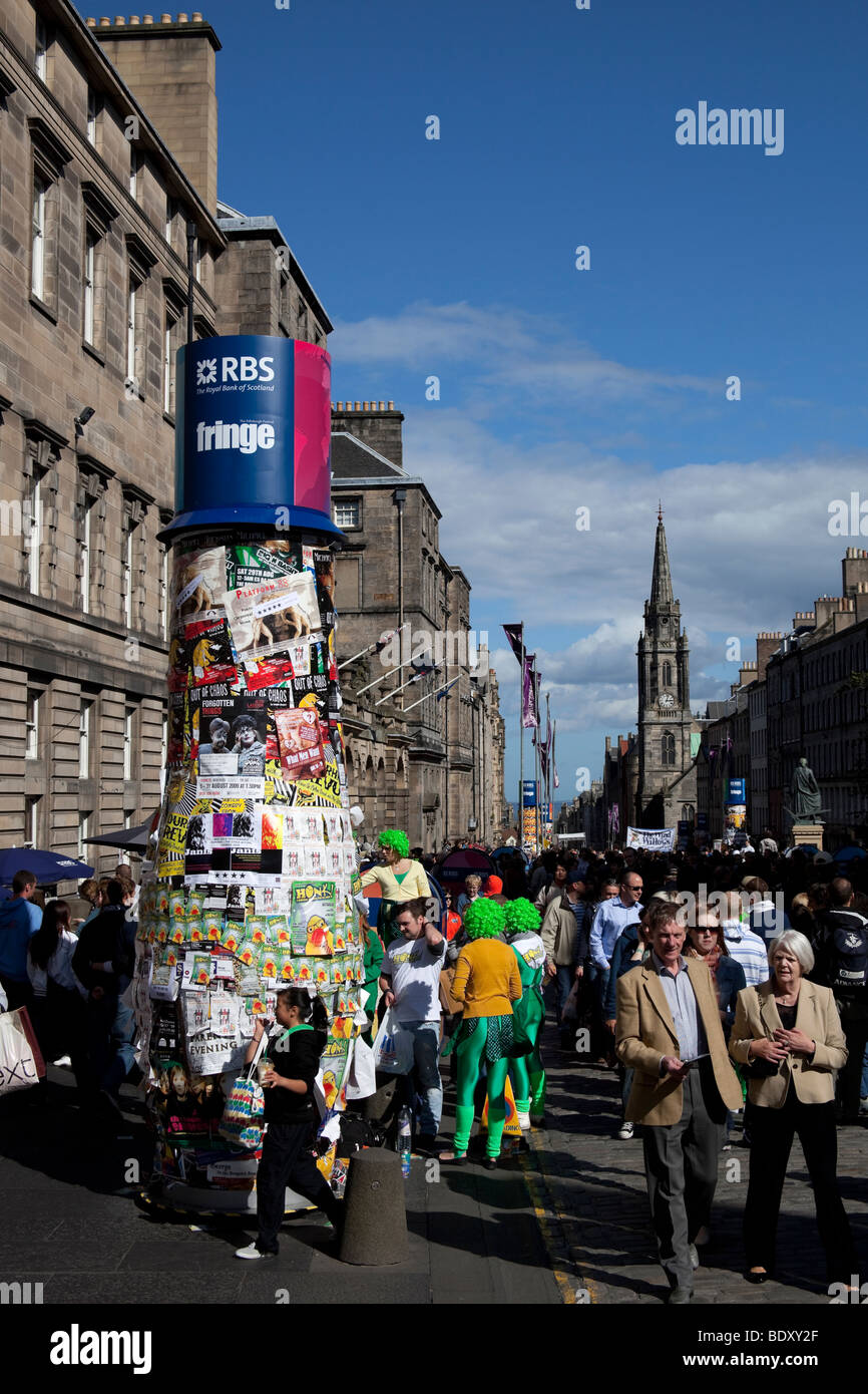 Royal Mile Edinburgh Fringe Festival annuel pendant, Écosse, Royaume-Uni, Europe Banque D'Images