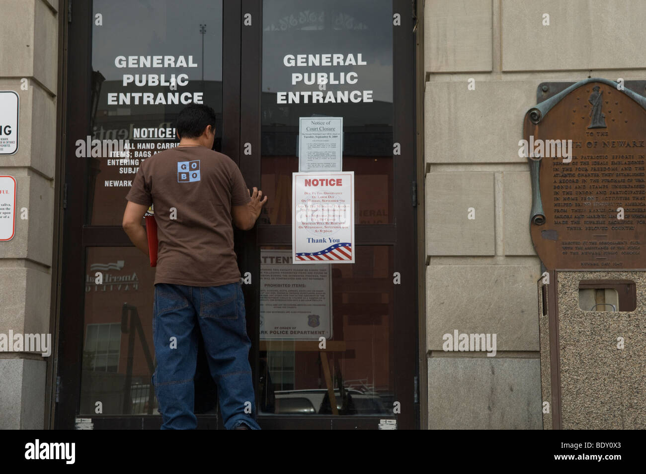 Newark NJ Municipal Building Banque D'Images