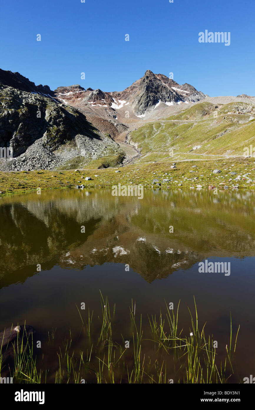 Weisssee Lake, Kaunertal, Alpes Ötztal, Tyrol, Autriche, Europe Banque D'Images