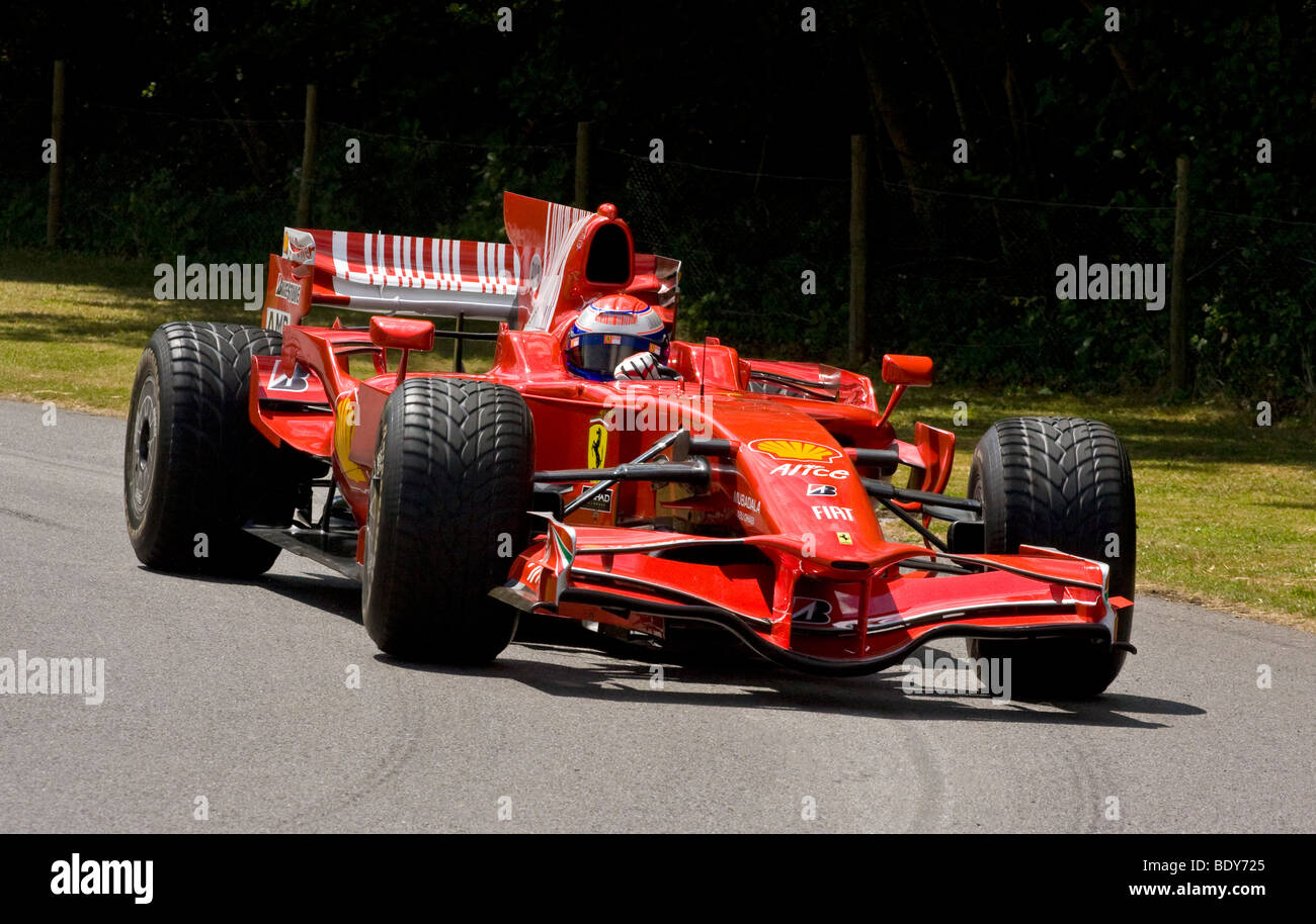 Marc gène dans la 2008 Ferrari F2008 au Goodwood Festival of Speed, Sussex, UK. Banque D'Images