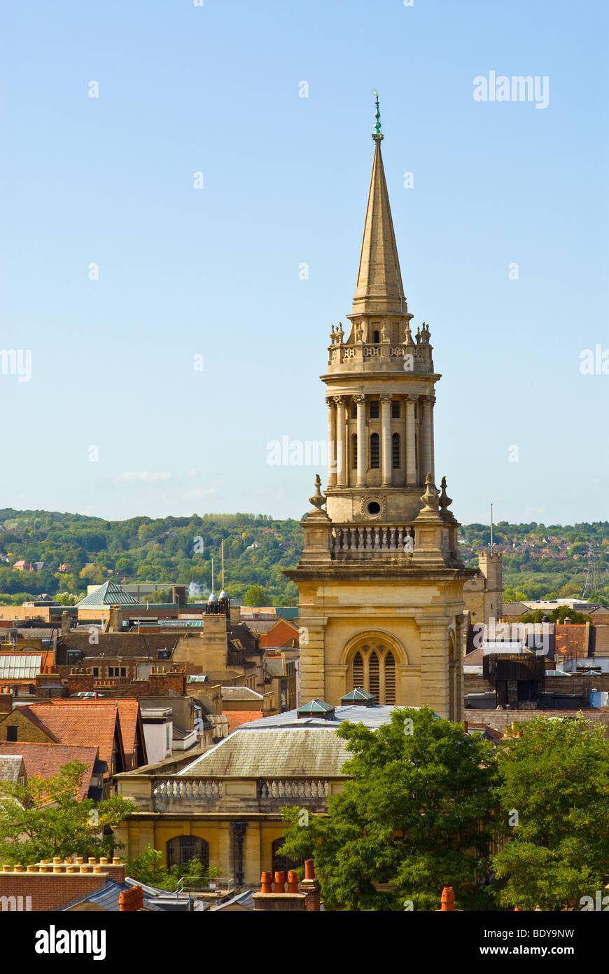 Le clocher de l'église All Saints, Oxford, Angleterre Banque D'Images