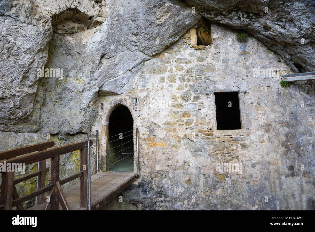 Intérieur du château de Predjama, Predjamski Grad, près de Postojna, Inner Carniola, Slovénie, Europe Banque D'Images