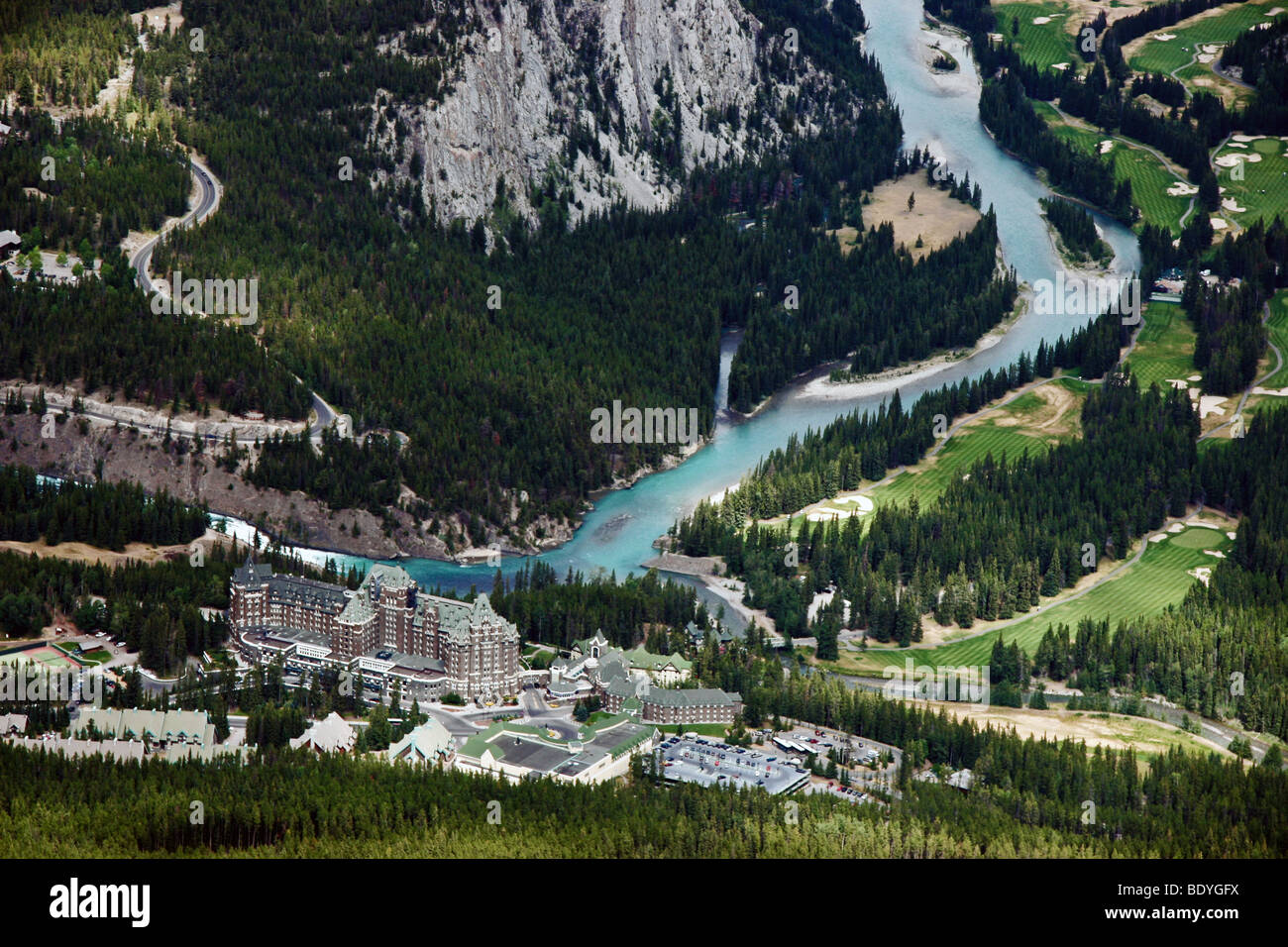 Le Fairmont Banff Springs Hotel and Golf Course Banque D'Images