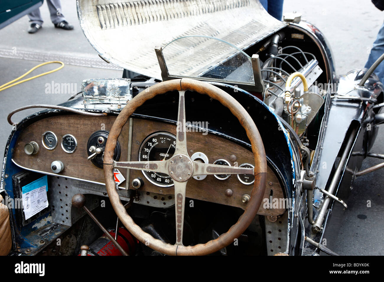 AvD vintage car Grand Prix, Nuerburgring race track 2009 Grand Prix Bugatti, voiture, construit en 1937 Banque D'Images