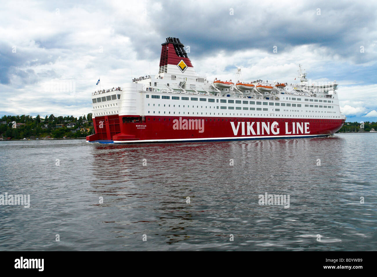 La Viking Line ferry Mariella quitte Stockholm en Suède pour Helsinki en Finlande Banque D'Images