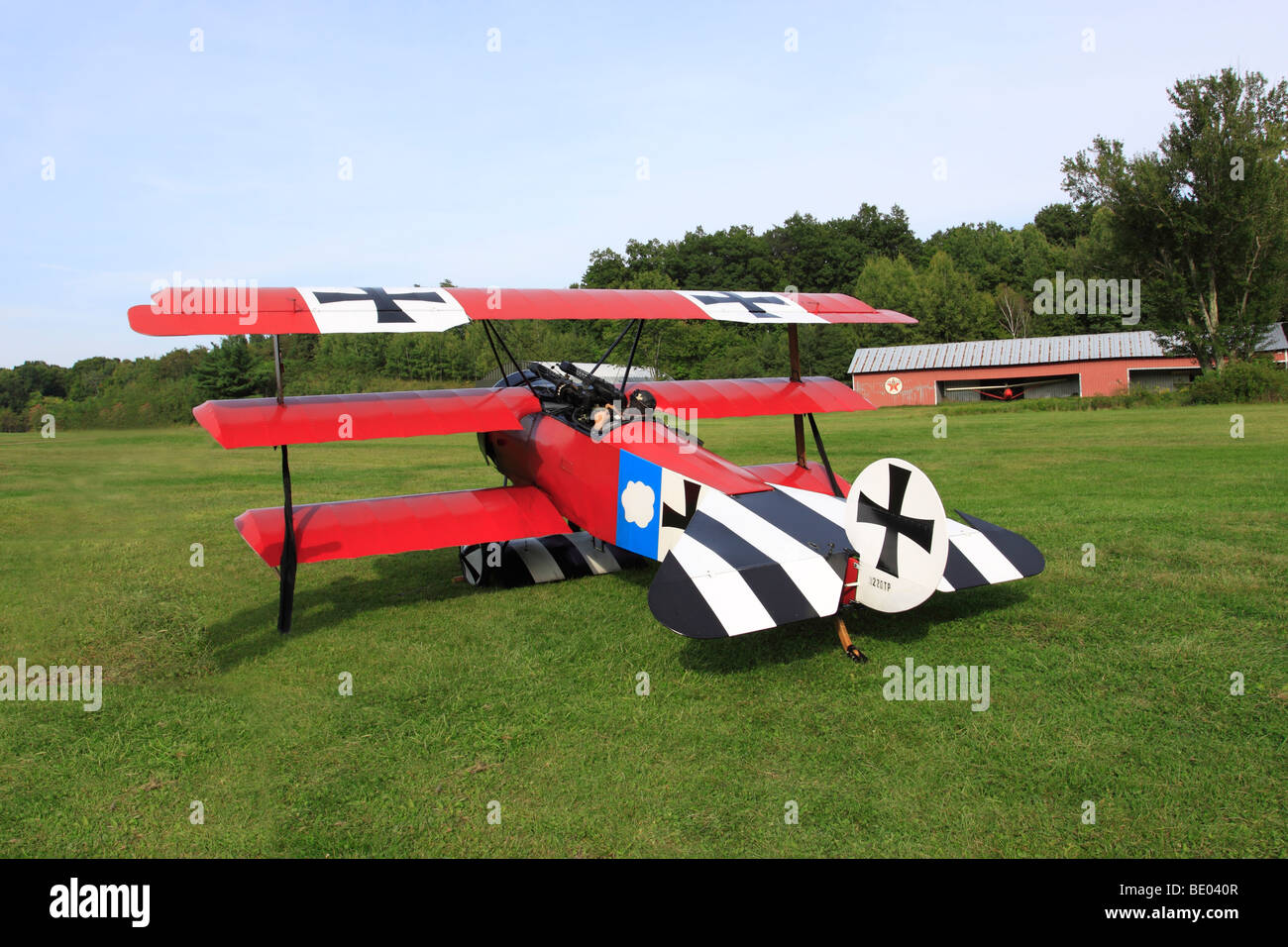 Le Baron rouge est prêt pour le décollage de l'aérodrome à la vieille ville historique de Prague, Prague, NY Banque D'Images