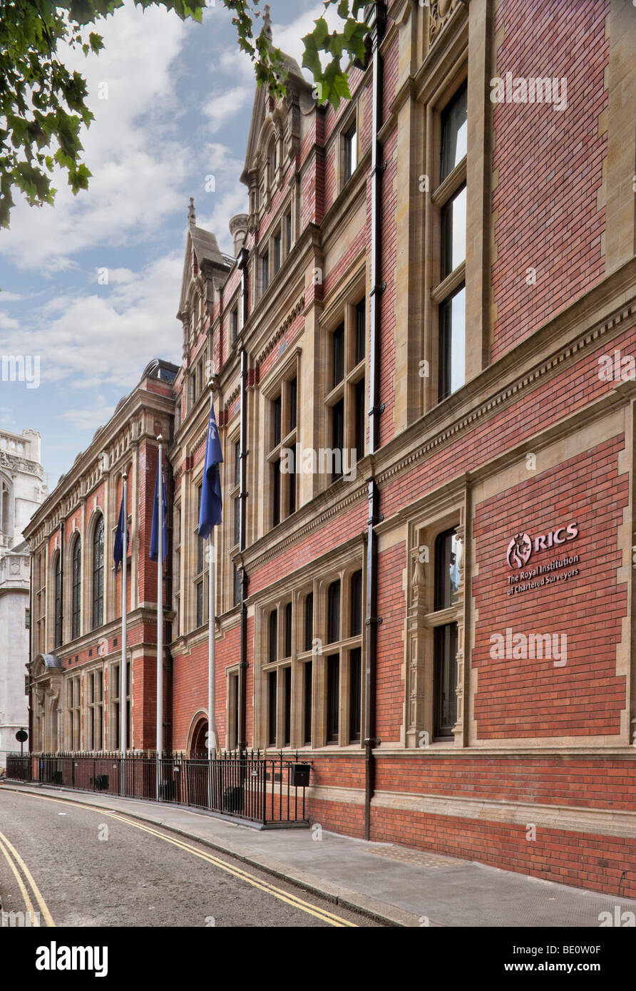 Royal Institution of Chartered Surveyors siège à Westminster, Londres. Banque D'Images