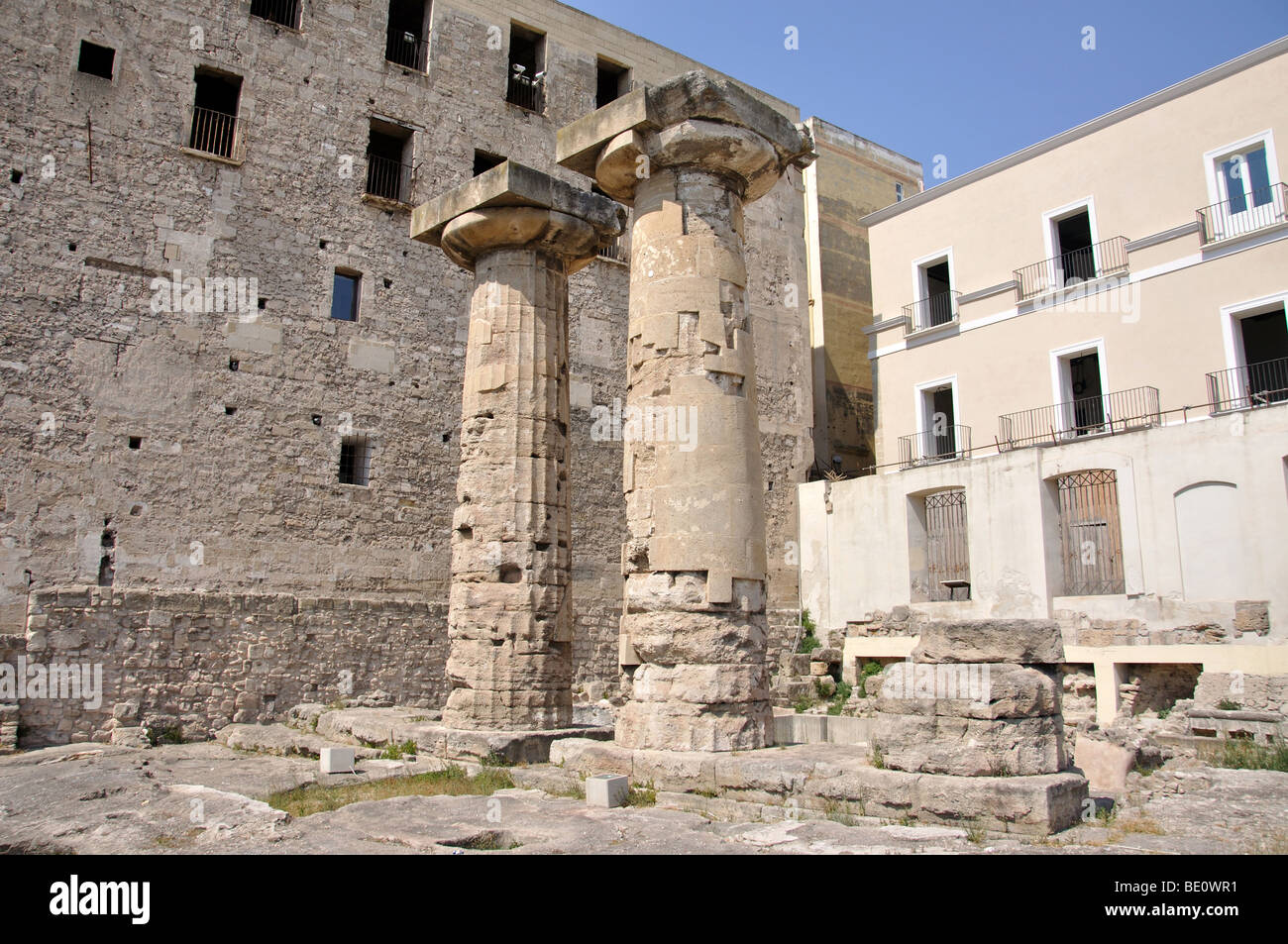 Tempio Greco Arcaico, Tessin, Province, Région des Pouilles, Italie Banque D'Images