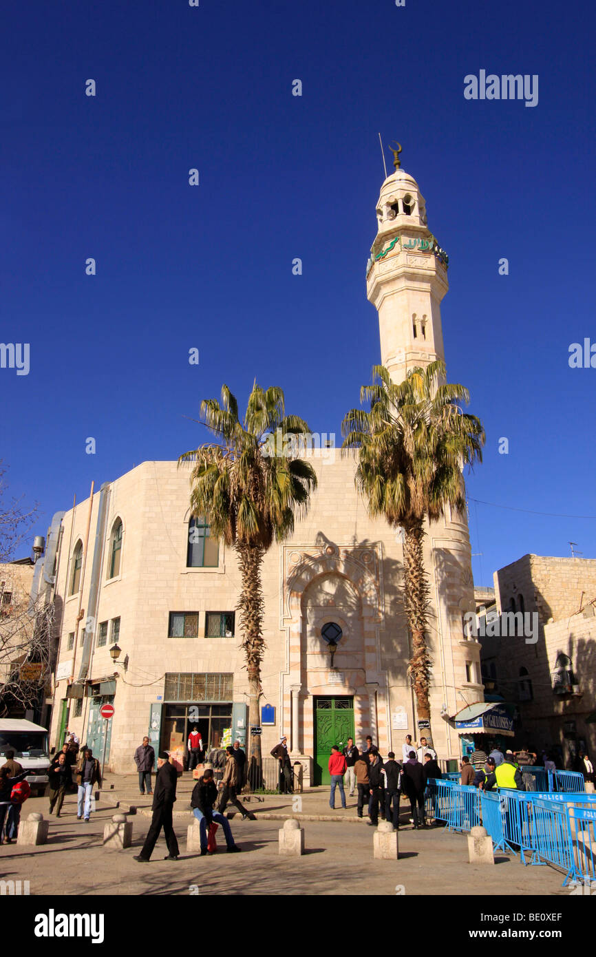 Bethléem, Mosquée d'Omar à la place de la Crèche Banque D'Images