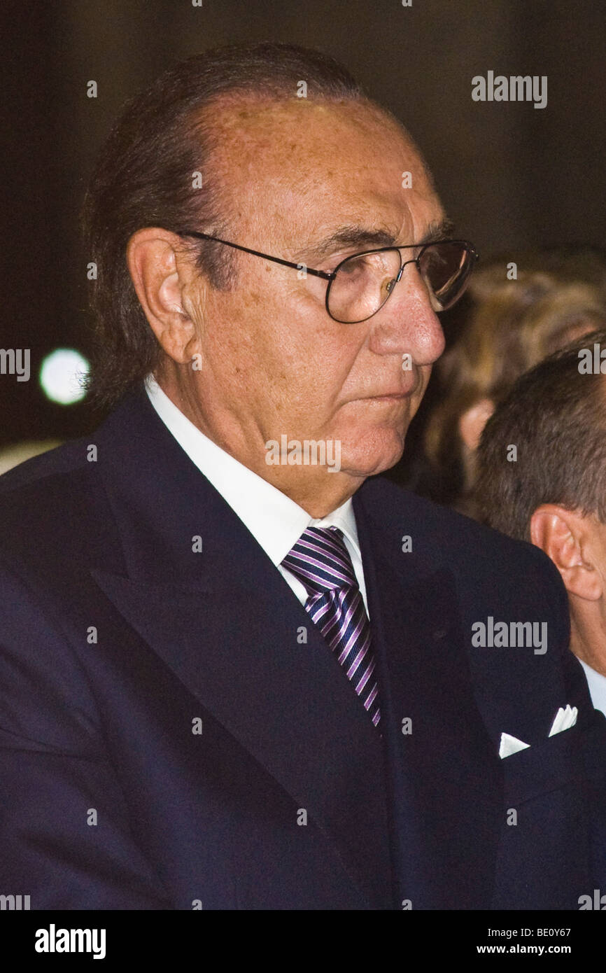 Pippo Baudo, funérailles de Mike Bongiorno, Milan, Italie, 12 septembre 2009 Banque D'Images