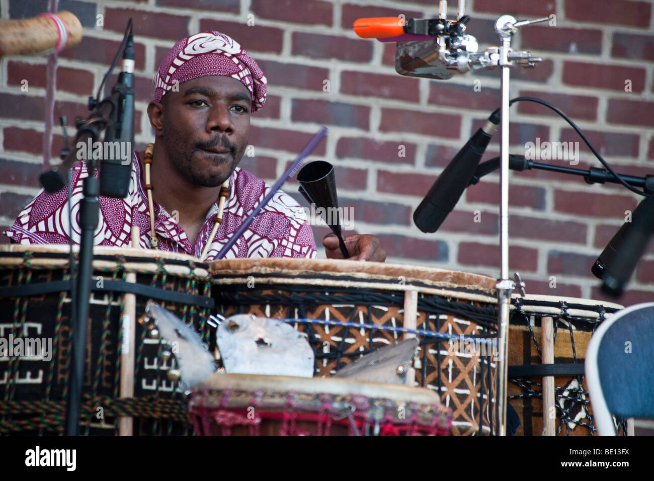 L'âme en mouvement joue au Centre des arts de BlackRock à Germantown, Maryland, dans le cadre de sa série de musique d'été en plein air. Banque D'Images