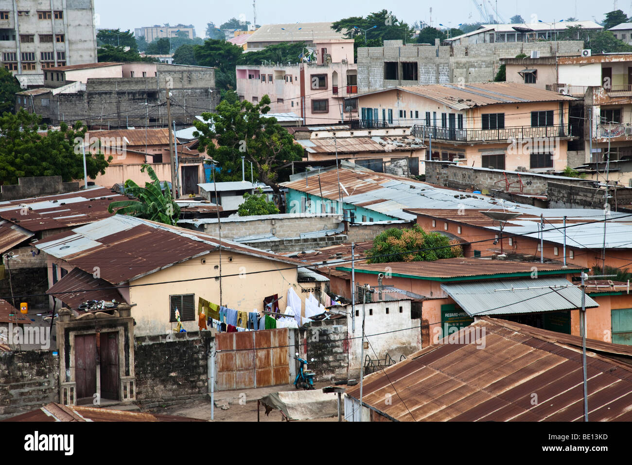 C'est Bénin Cotonou, la capitale. Banque D'Images