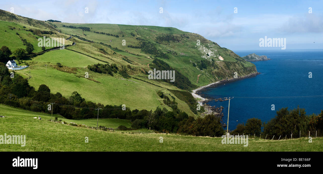Coast Road, Torr Head, dans le comté d'Antrim, en Irlande du Nord Banque D'Images