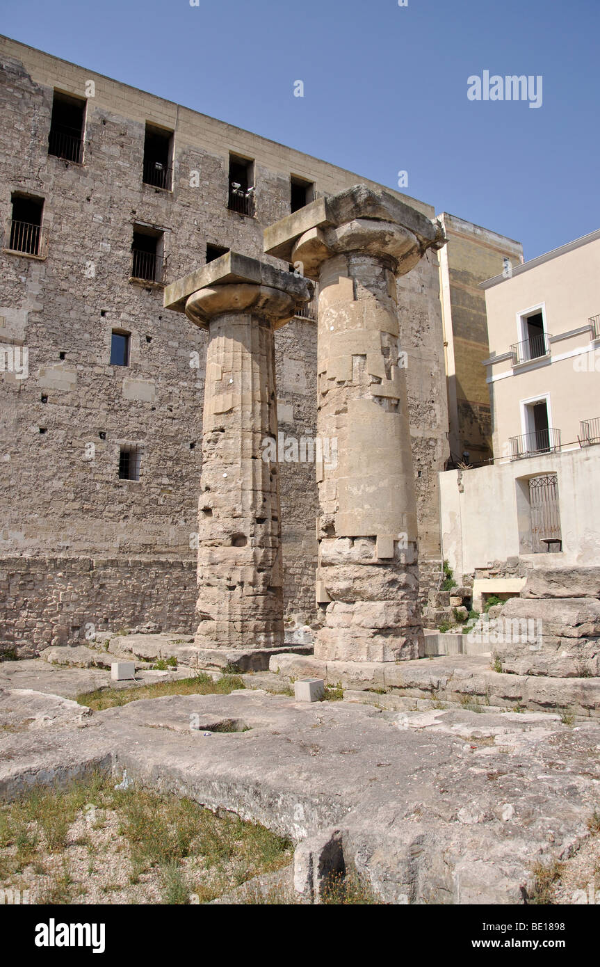Tempio Greco Arcaico, Tessin, Province, Région des Pouilles, Italie Banque D'Images