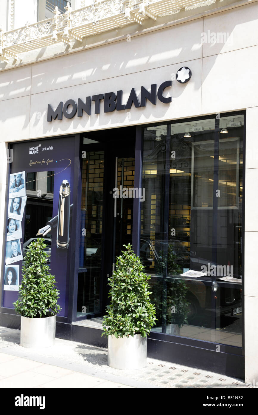 Entrée du mont blanc store sur Old Bond street mayfair london uk Banque D'Images