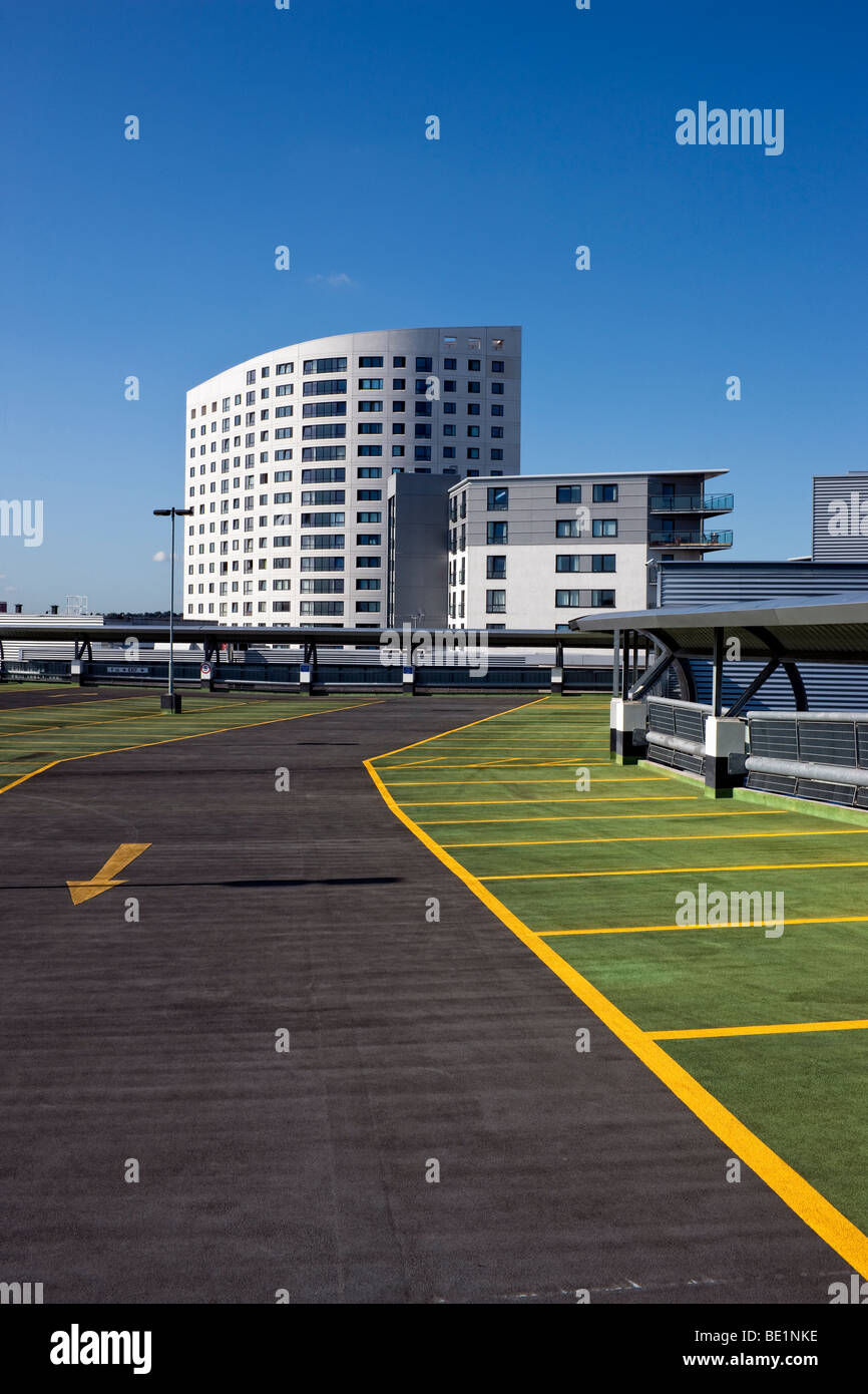 Parking dans le centre-ville de Leeds Banque D'Images