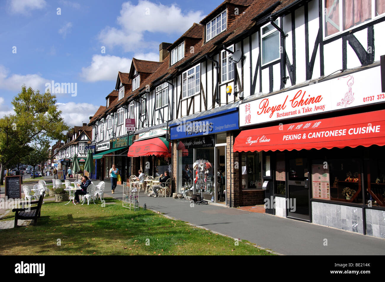 And Banstead High Street, and Banstead, Surrey, Angleterre, Royaume-Uni Banque D'Images