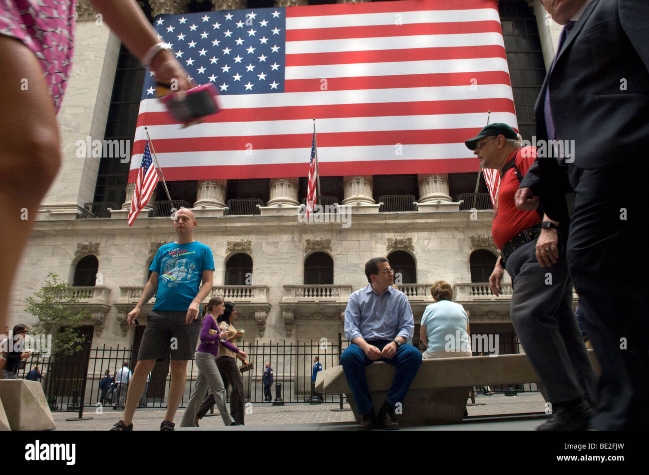 La Bourse de New York à New York Banque D'Images