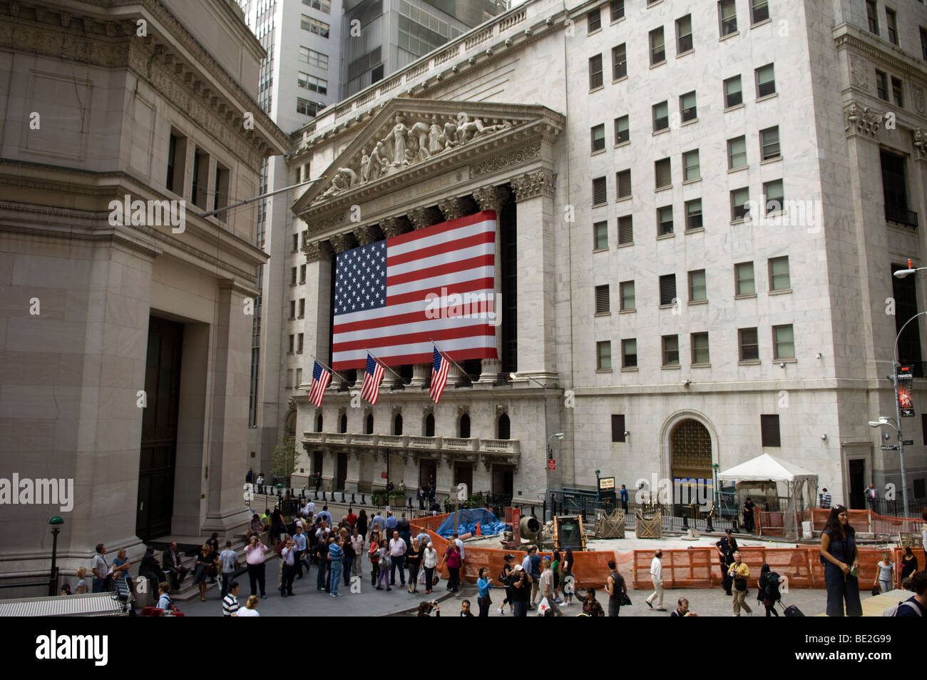 La Bourse de New York à New York Banque D'Images