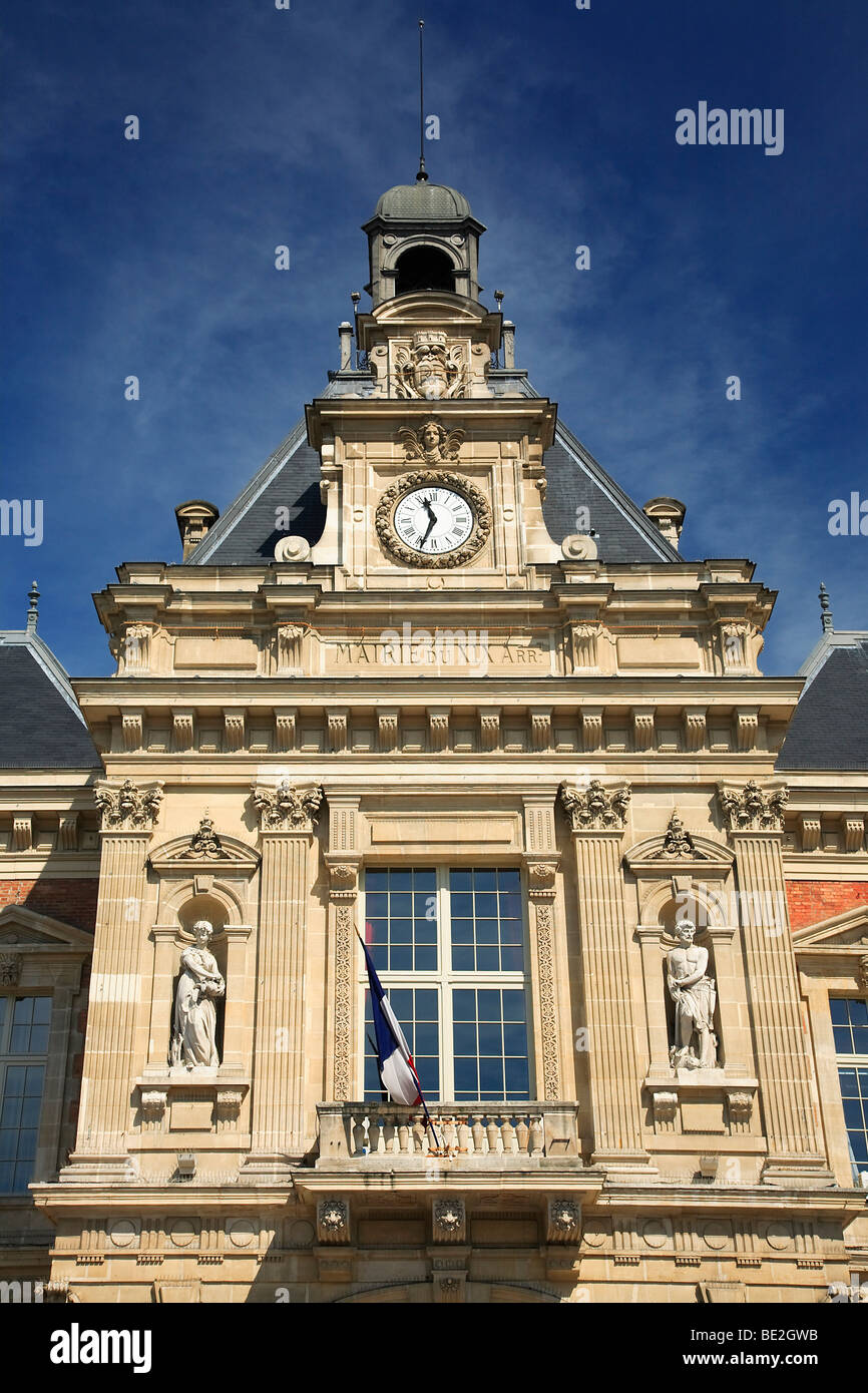 Hôtel de ville de PARIS 19, FRANCE Banque D'Images