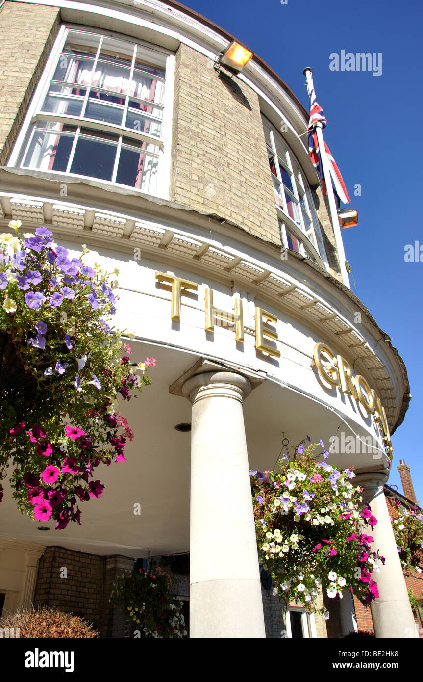 Le Grosvenor Hotel, High Street, Stockbridge, Hampshire, Angleterre, Royaume-Uni Banque D'Images