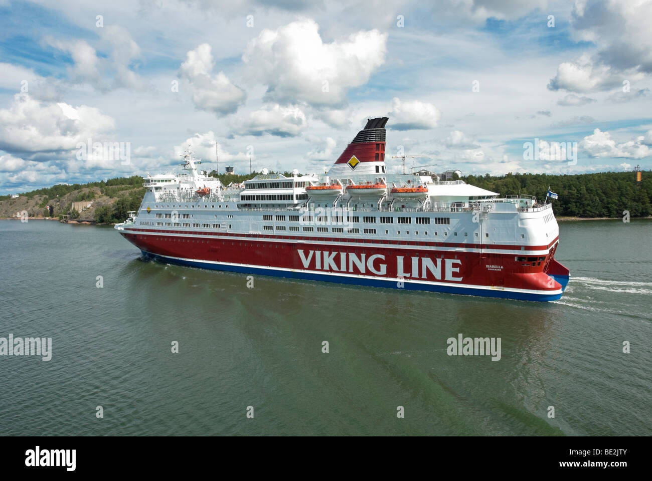 Ferry Viking Line Isabella arrive à Mariehamn Aaland en route de Stockholm à Turku Banque D'Images