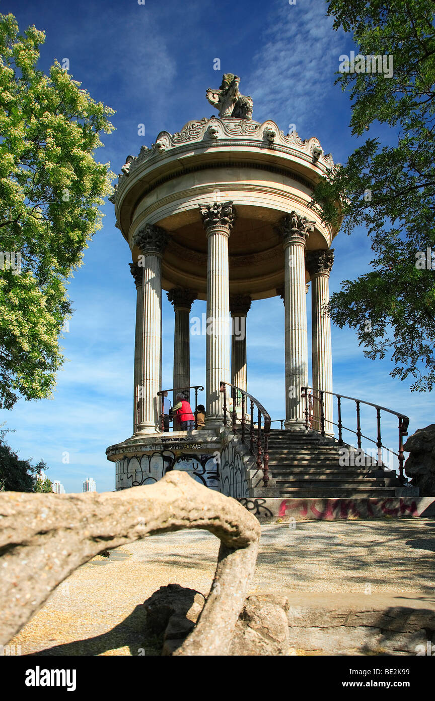 Jardin des Buttes Chaumont, PARIS Banque D'Images