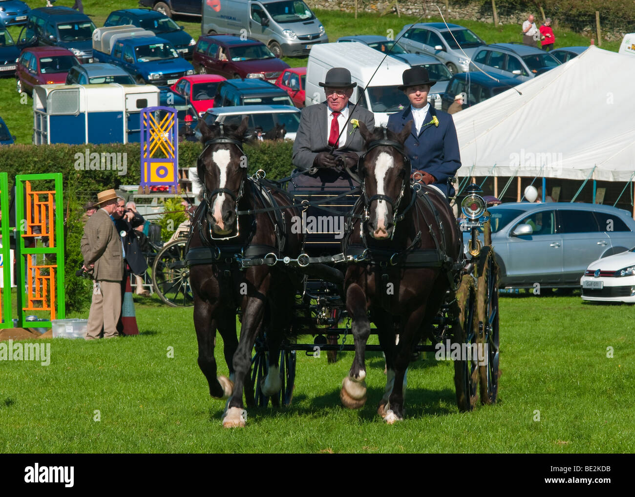 Cheval et chariot à Westmorland County Agricultural Show. Banque D'Images