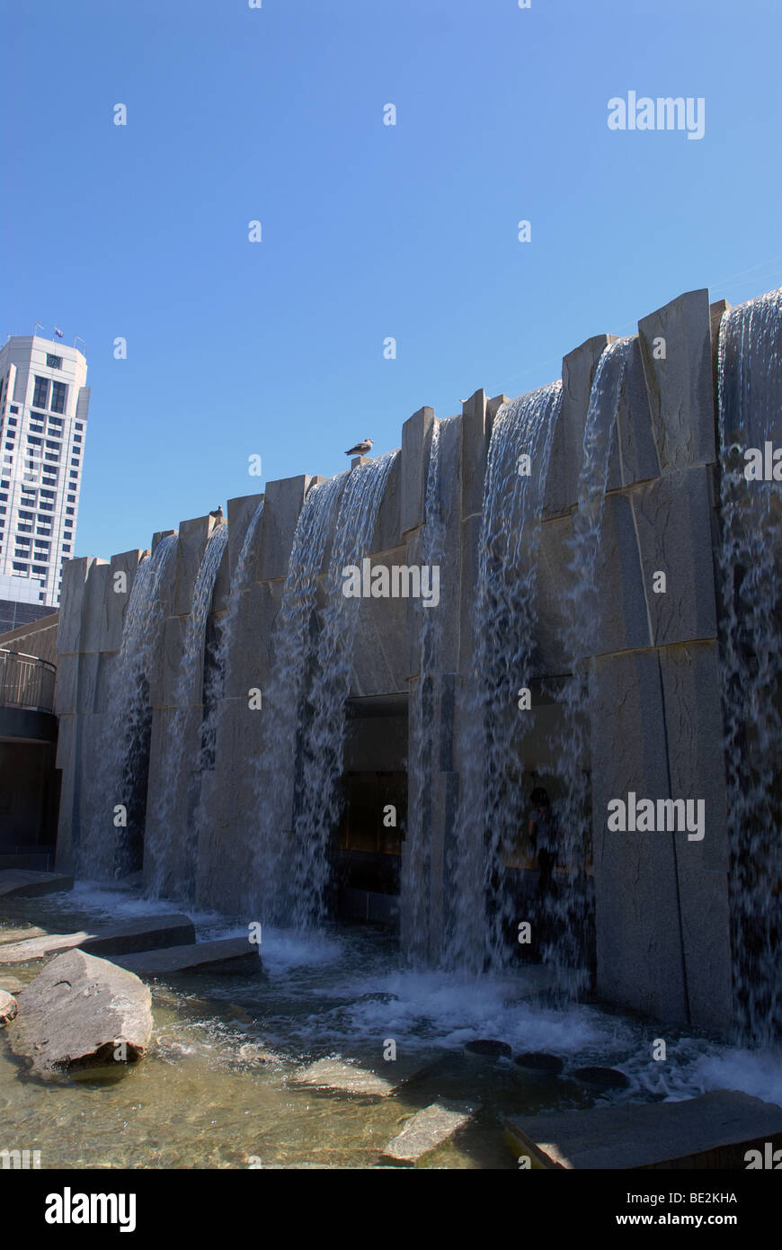 Martin Luther King, Fontaine Memorial à Yerba Buena Gardens, San Francisco, Californie Banque D'Images