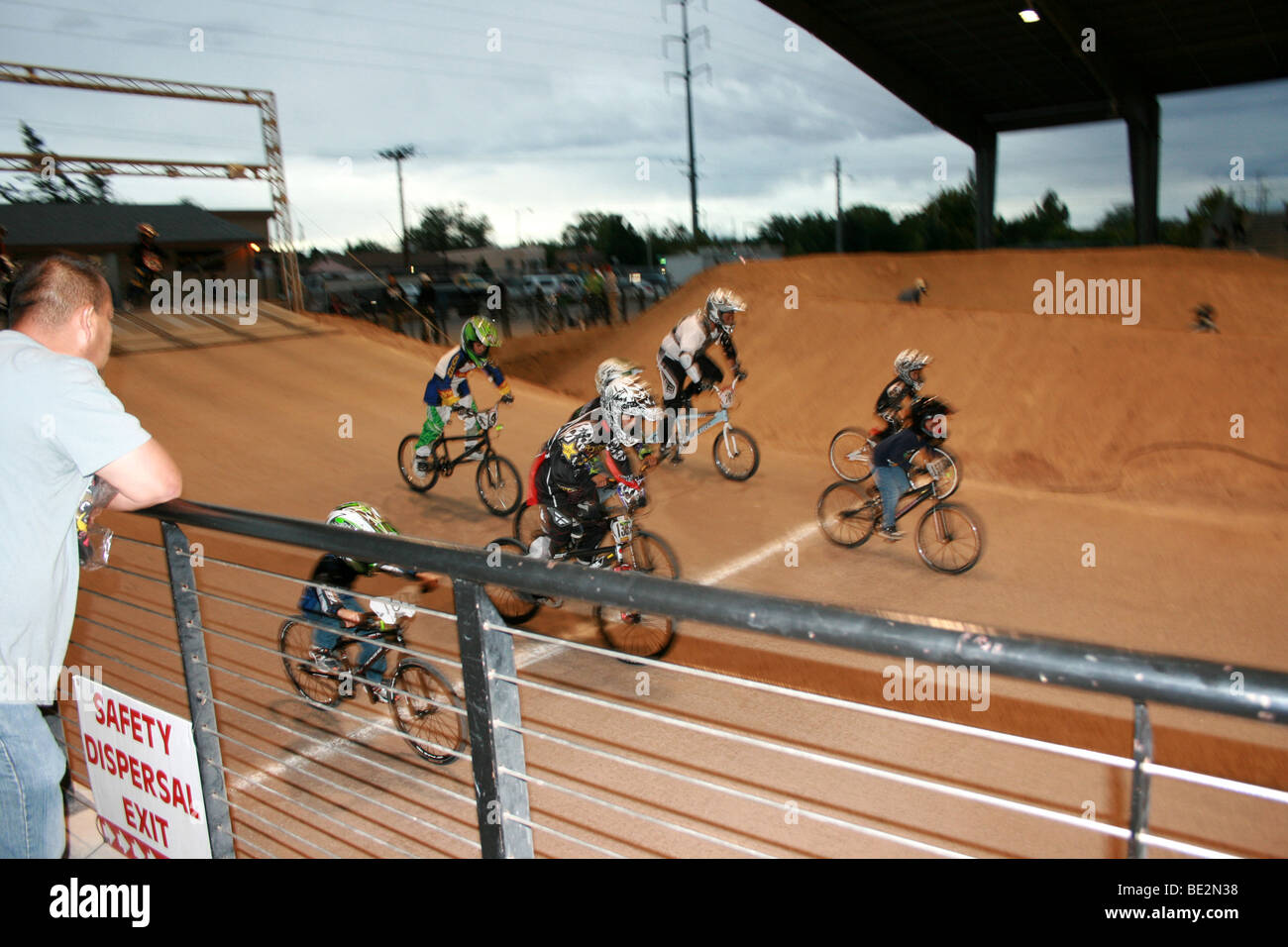 Vélo BMX Motor cross pour enfants, dirt track, Albuquerque, Nouveau Mexique Banque D'Images