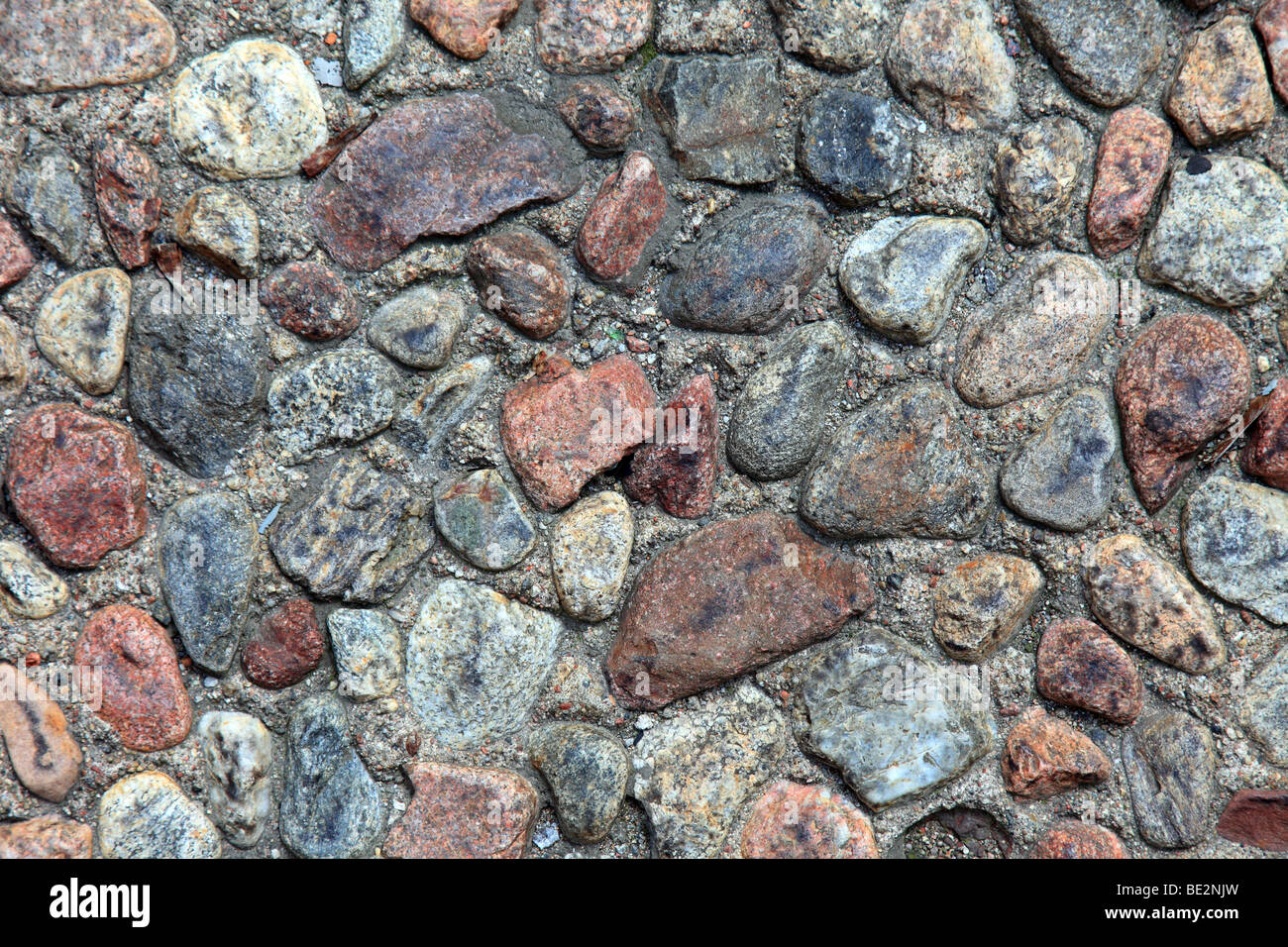 Galets de fond texturé trottoir. Banque D'Images