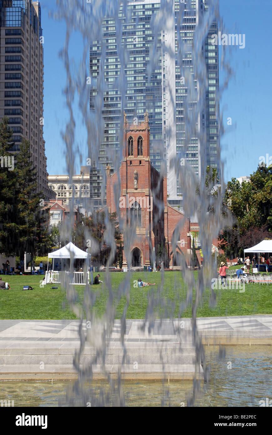 Martin Luther King, Fontaine Memorial à Yerba Buena Gardens, San Francisco, Californie Banque D'Images