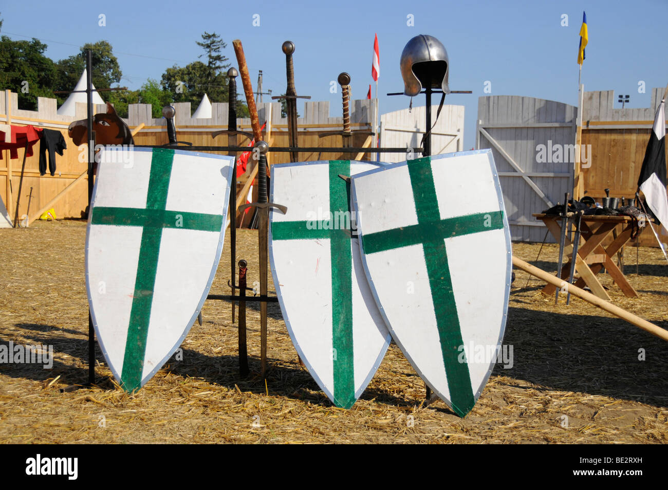 Shields, Jedenspeigen et Duernkrut knights festival, Weinviertel, quart de vin, Basse Autriche, Autriche, Europe Banque D'Images