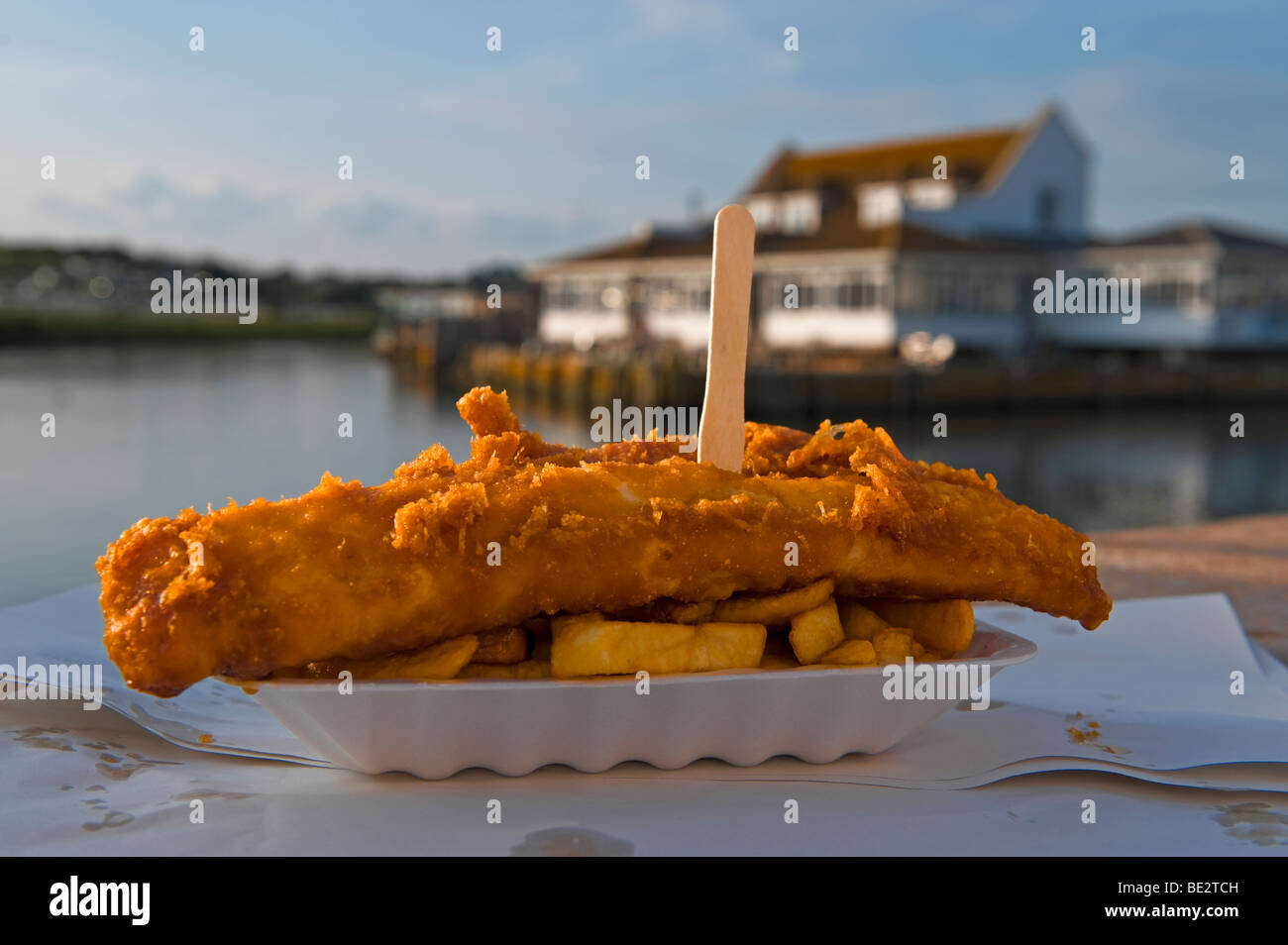Poisson et frites traditionnelles Banque D'Images