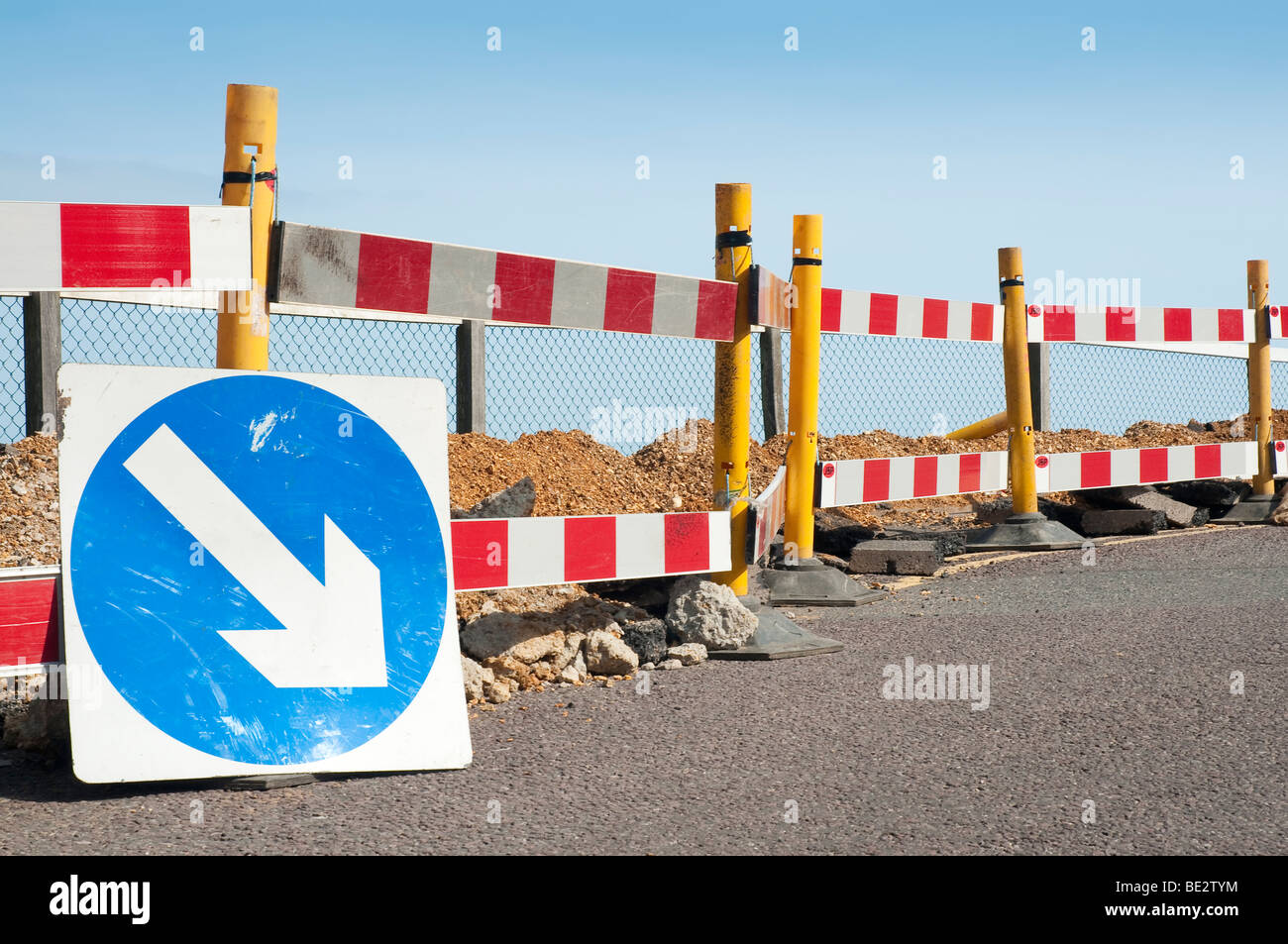 Road travaille à Dorset, Angleterre, Royaume-Uni Banque D'Images