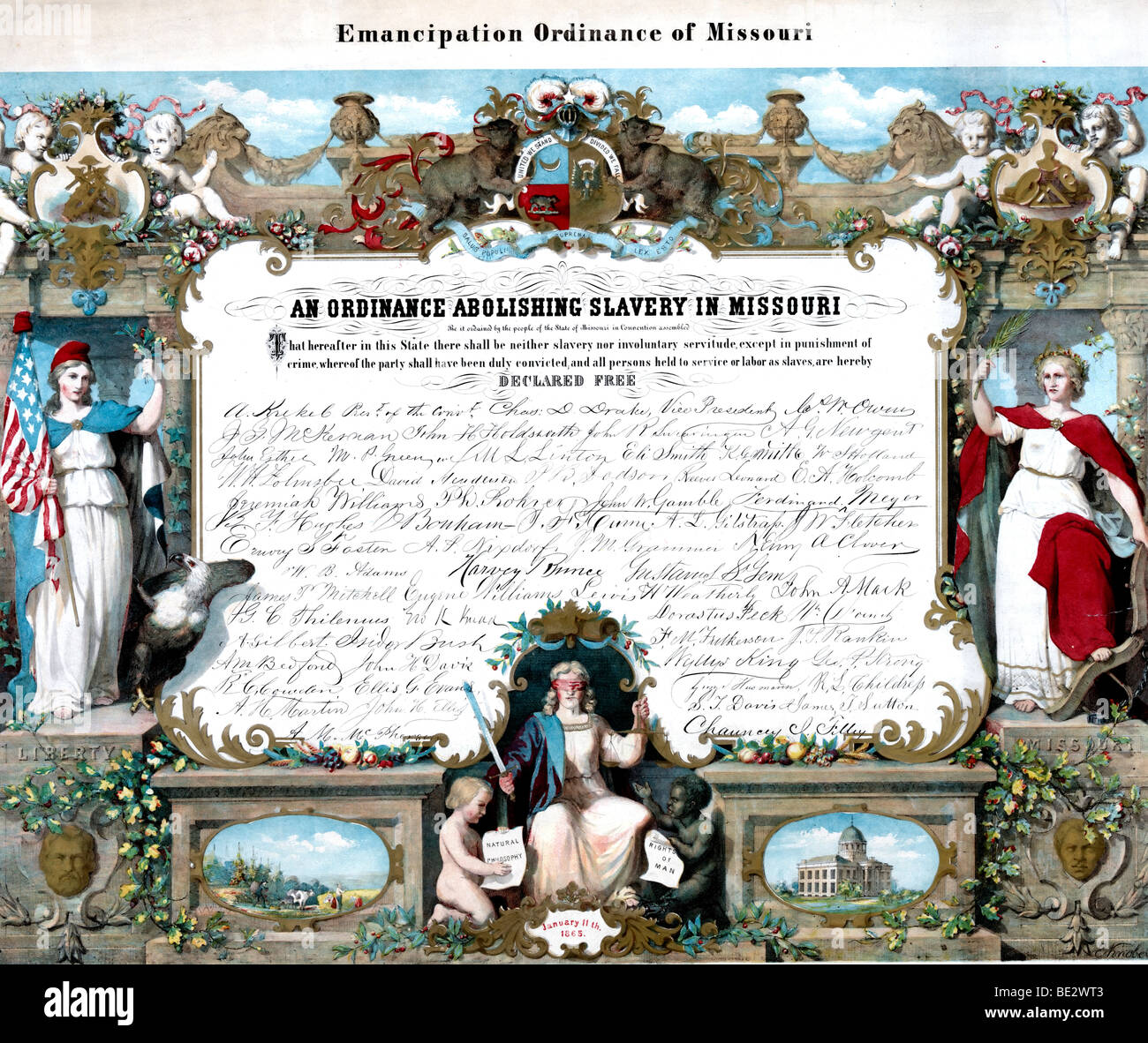 L Ordonnance D Emancipation Du Missouri Usa Un Decret Abolissant L Esclavage Dans Le Missouri Adoptee Le 11 Janvier 1865 Photo Stock Alamy
