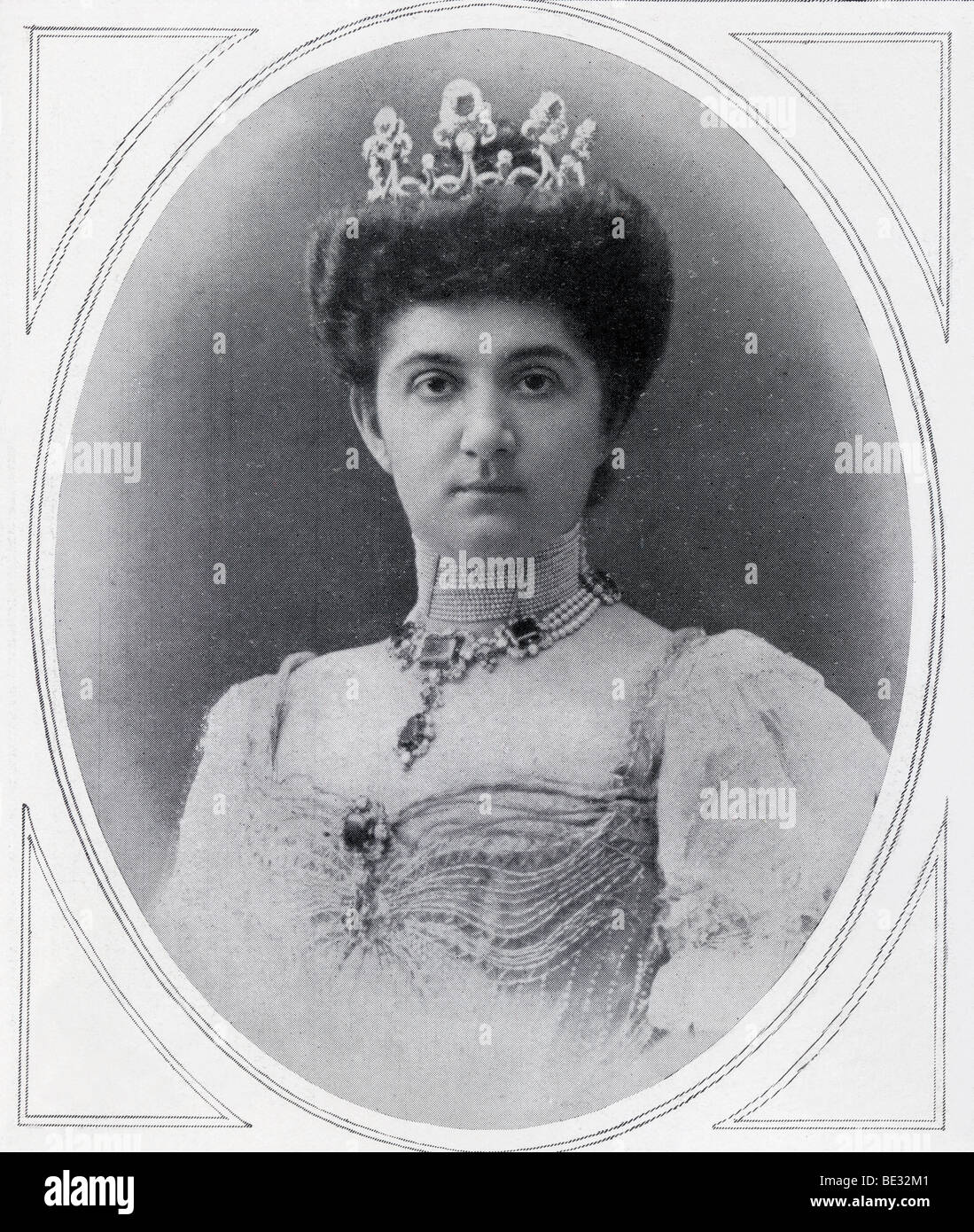 Hélène de Monténégro, née Princesse Jelena Petrovic-Njegos du Monténégro, de 1873 à 1952. Épouse du roi Victor Emmanuel III d'Italie Banque D'Images