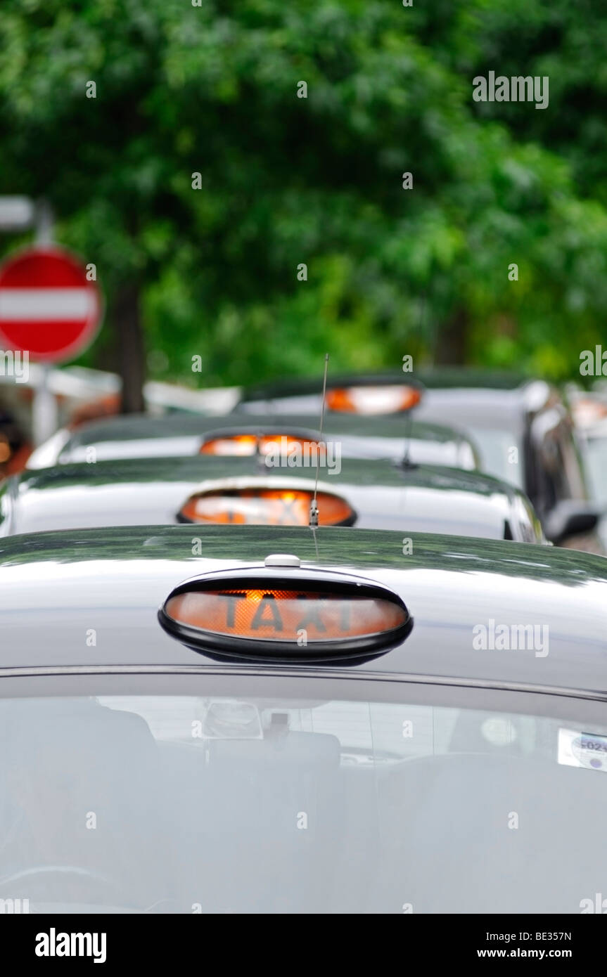 Taxis, Londres, Angleterre, Royaume-Uni. Banque D'Images