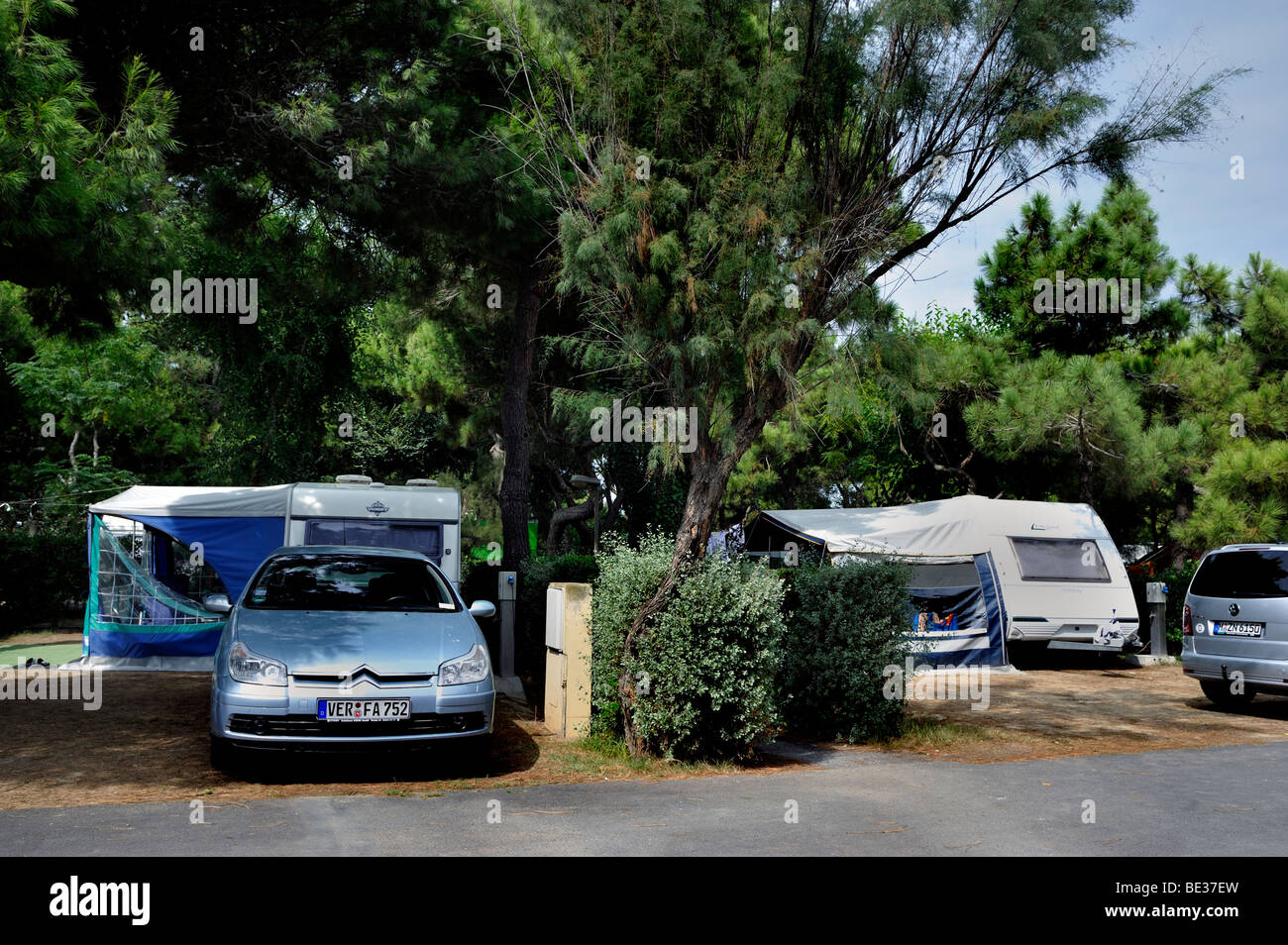 Canet-en-Roussillon, France, en Camping en France, 'Le Bra-silia', '4 étoiles', tentes Banque D'Images