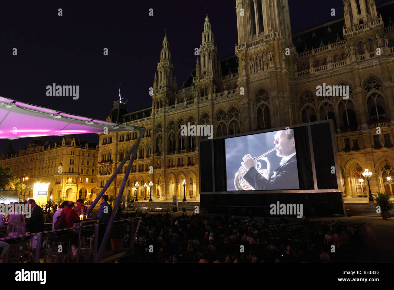 Festival du Film sur la Rathausplatz place de l'hôtel de ville, hôtel de ville, Vienne, Autriche, Europe Banque D'Images