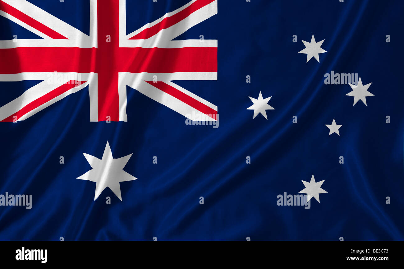 Rippled drapeau australien Banque D'Images